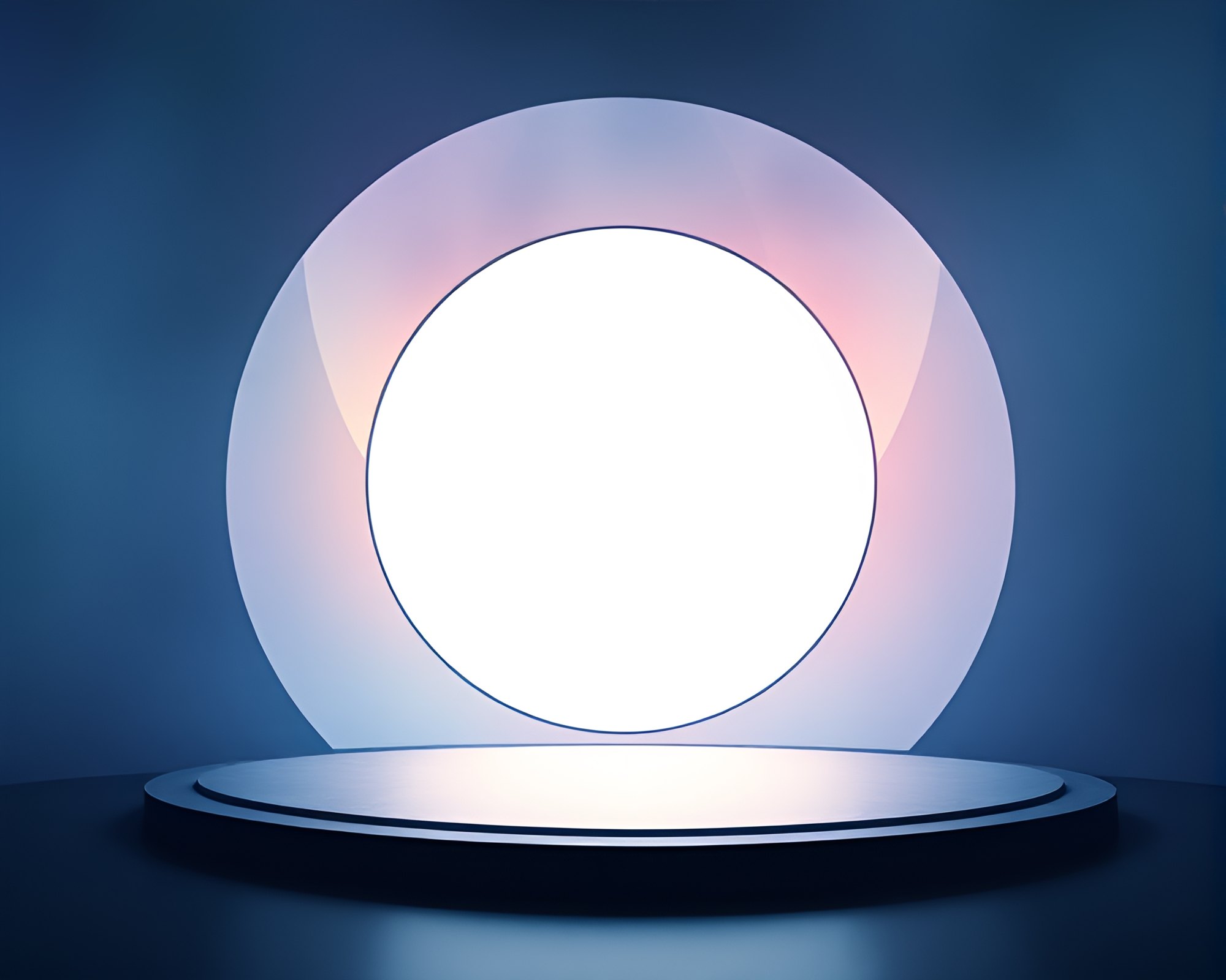 Dream Journal: Circular Geometric Abstraction Spotlight – free AI stock image