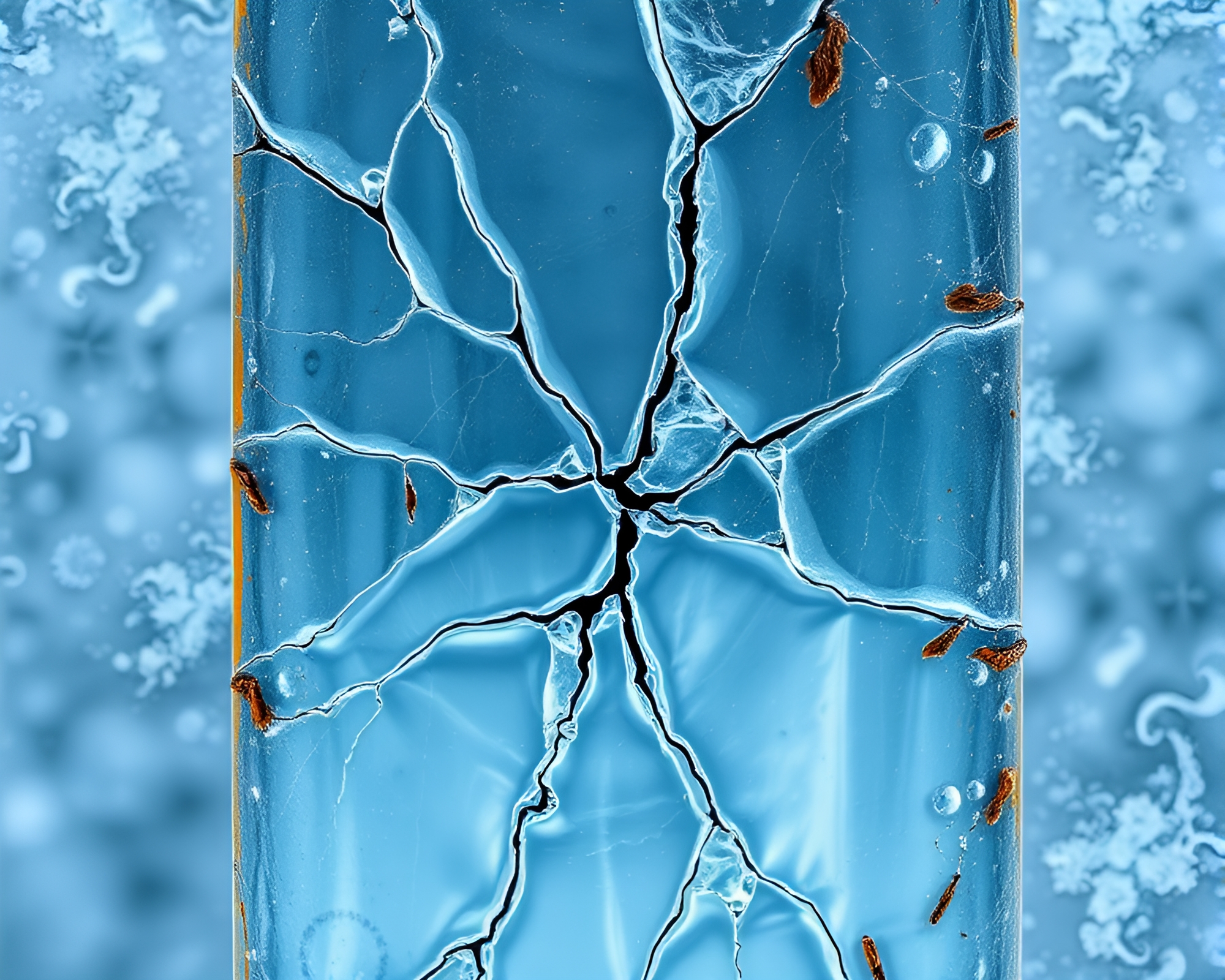 Fractal Skateboard Shattering Ice in Crystal Clarity – free AI stock image