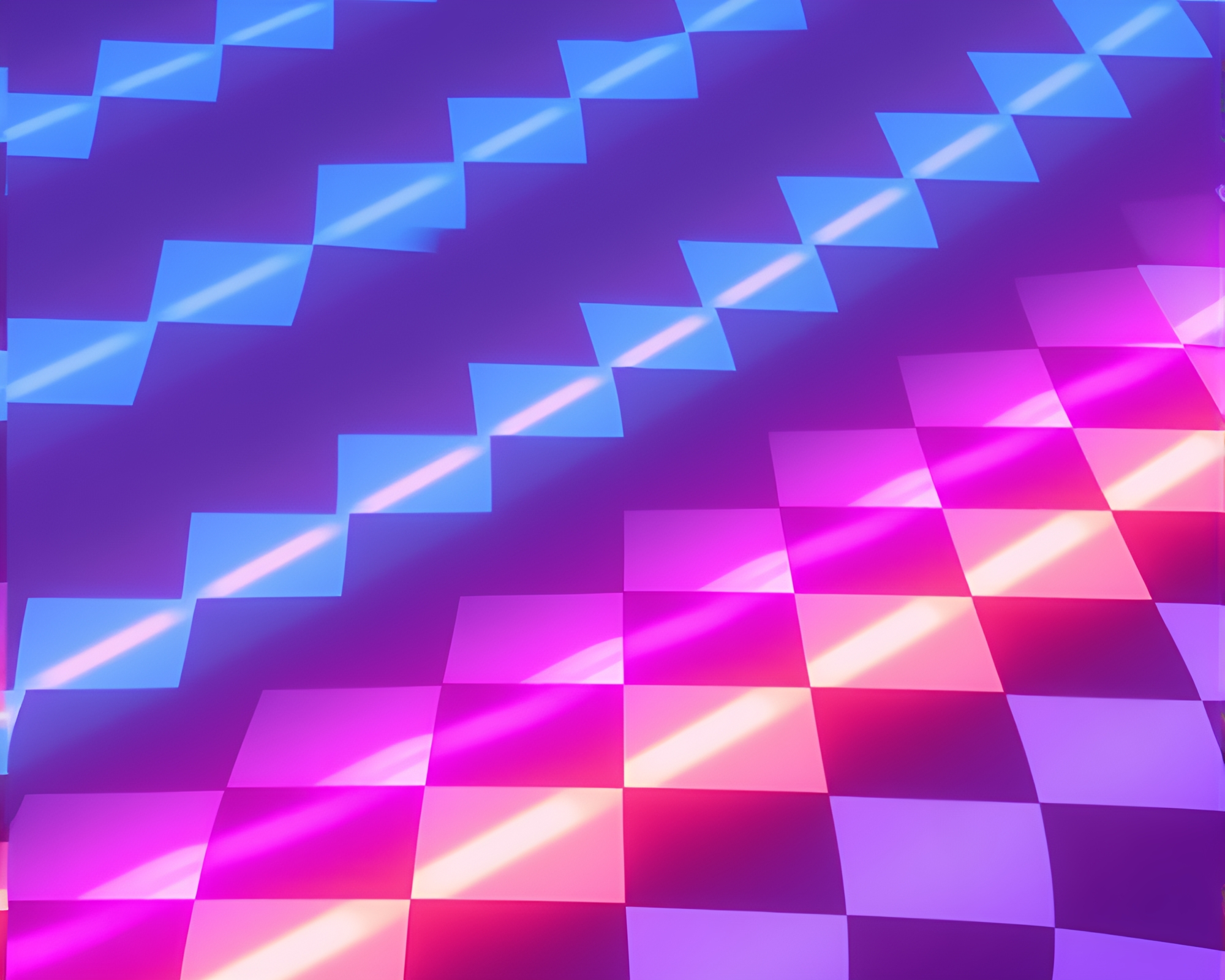 Synthwave Matrix: Neon Checkered Grid – free AI stock image