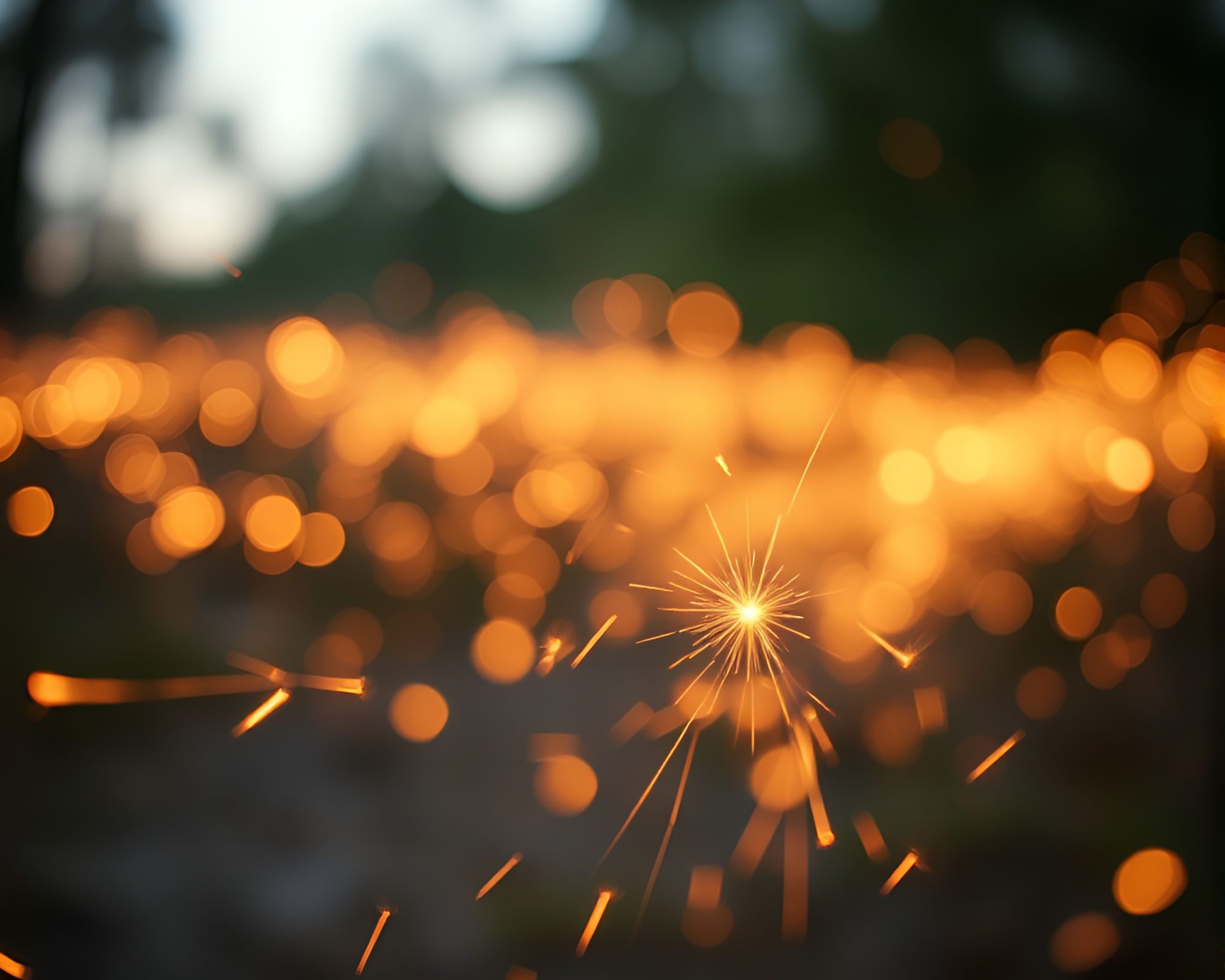 Enchanting Satyr Sparkler Trails with Rose Gold Tilt-Shift Effect – free AI stock image