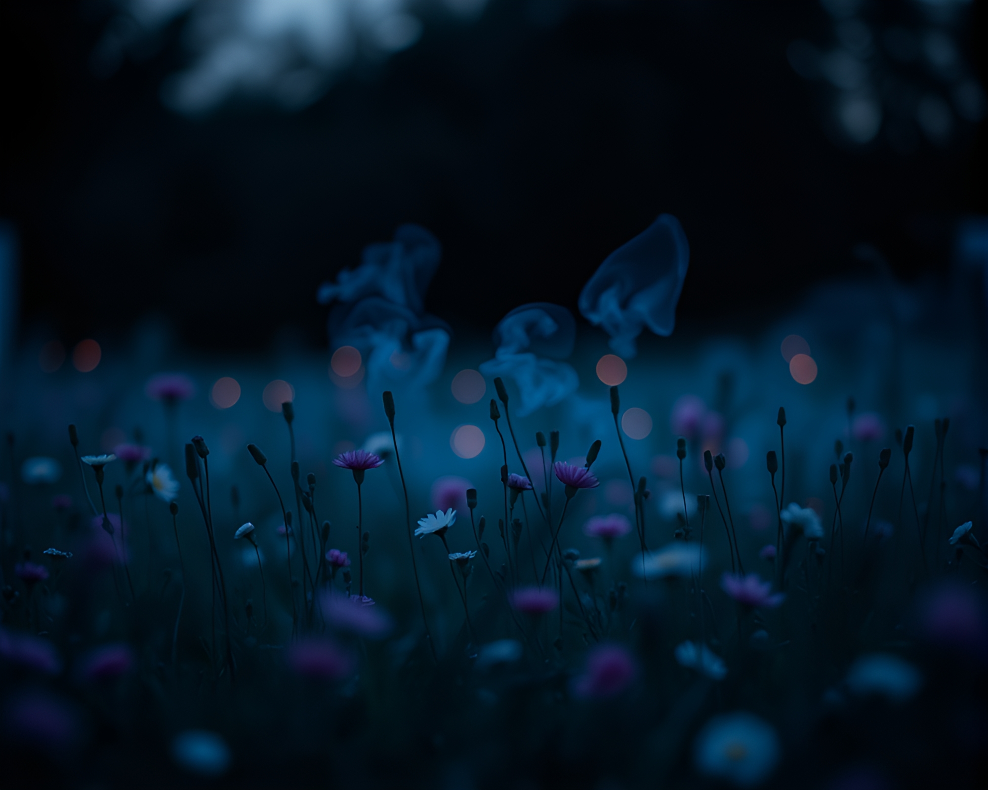 Meadow Bound Smoke Rings at Dusk – free AI stock image
