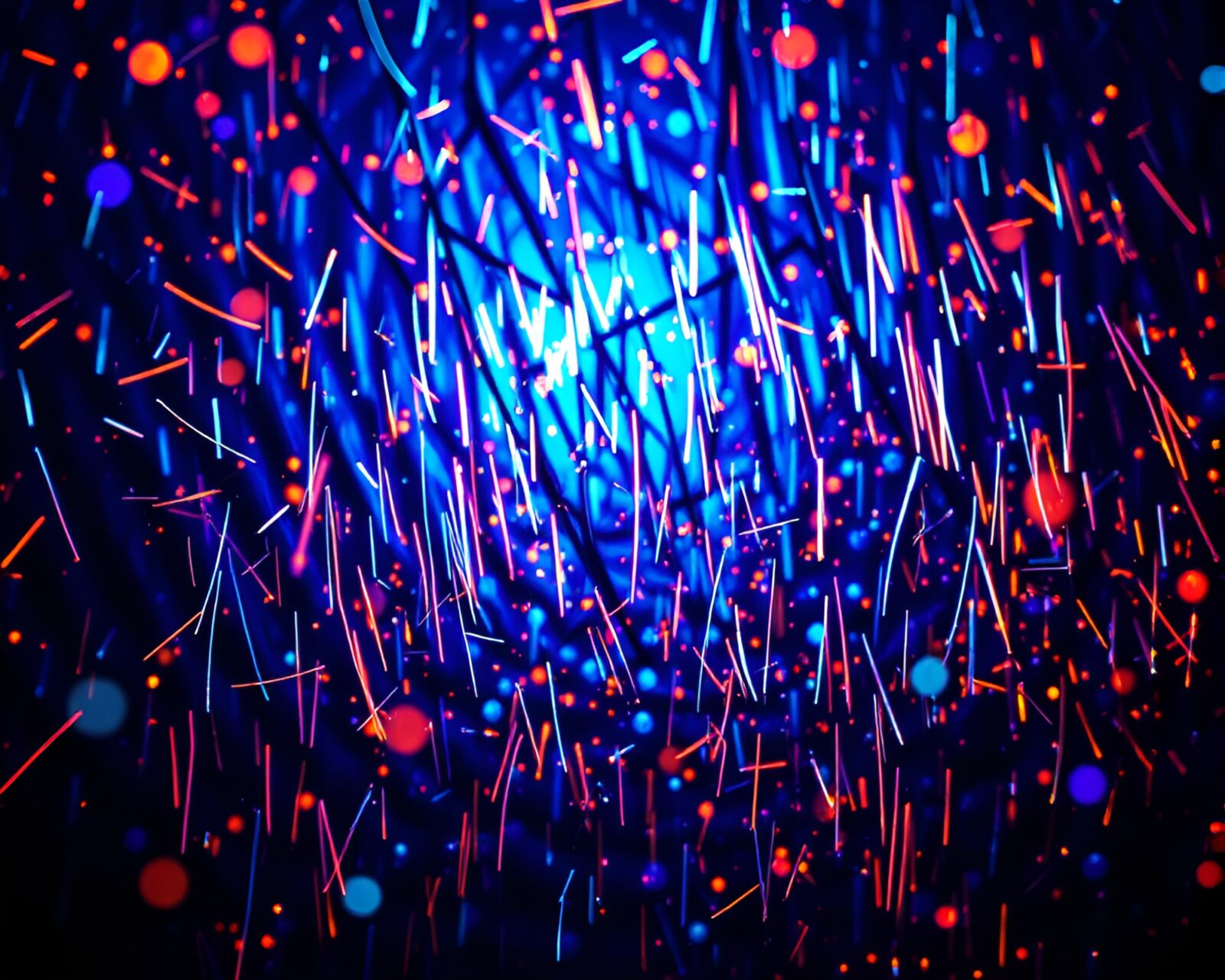Colorful holographic zebra with metallic scratches in night sky