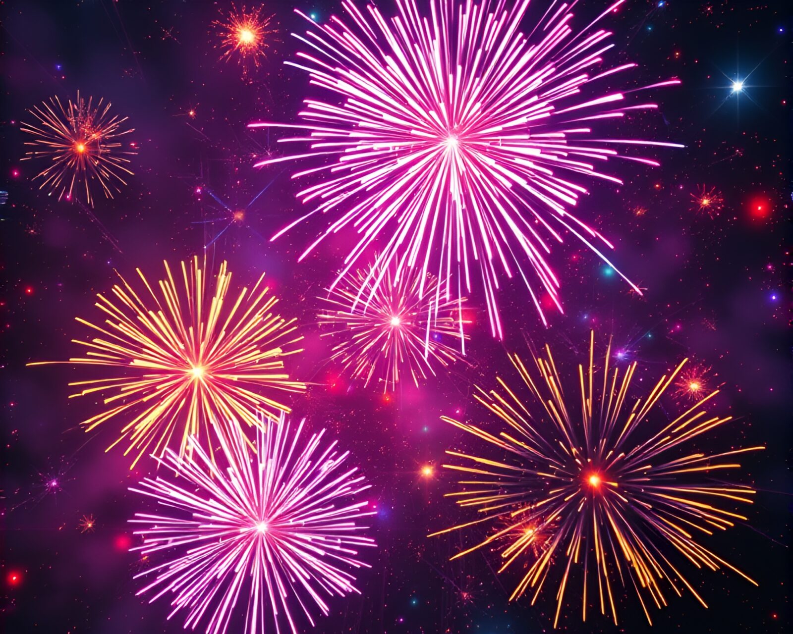 Vibrant thermal imaging colors capture cybernetic fireworks display