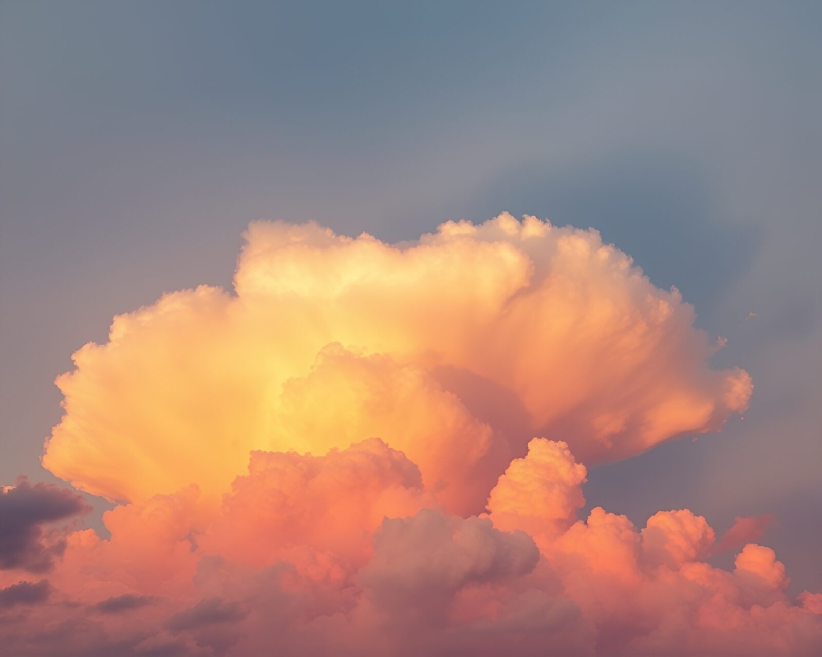 Tranquil image of a koala in a sunset-kissed, cloud-filled sky