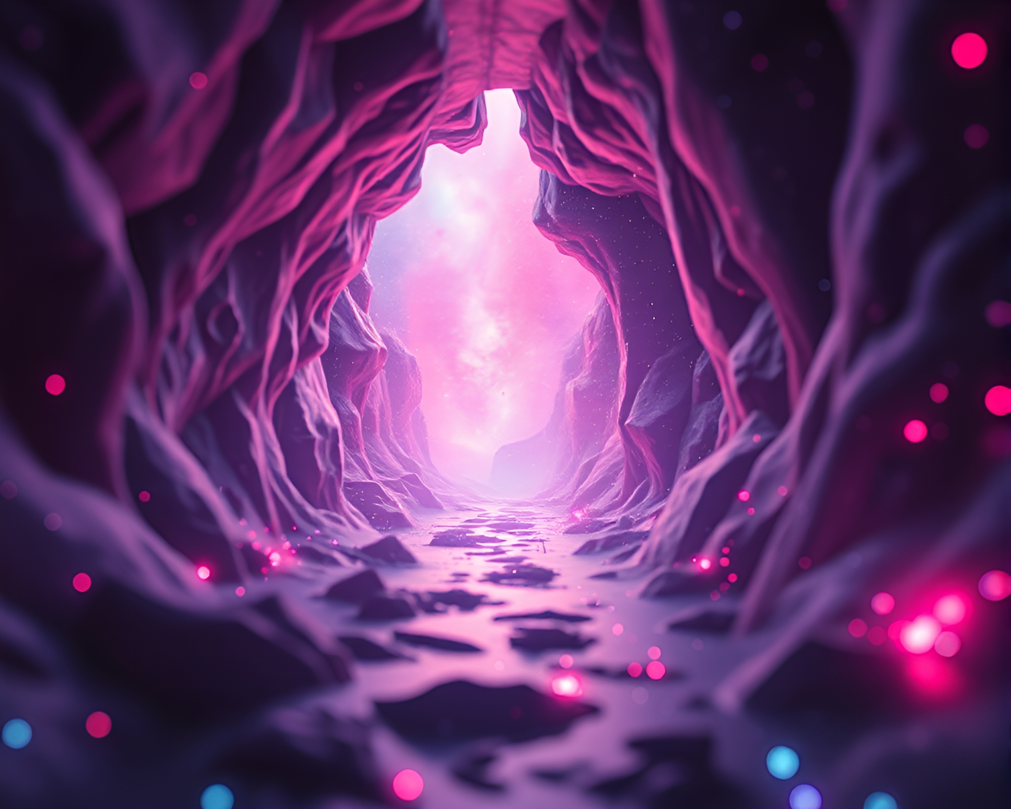 Futuristic Multiverse Portal in Holographic Vaporwave Style – free AI stock image