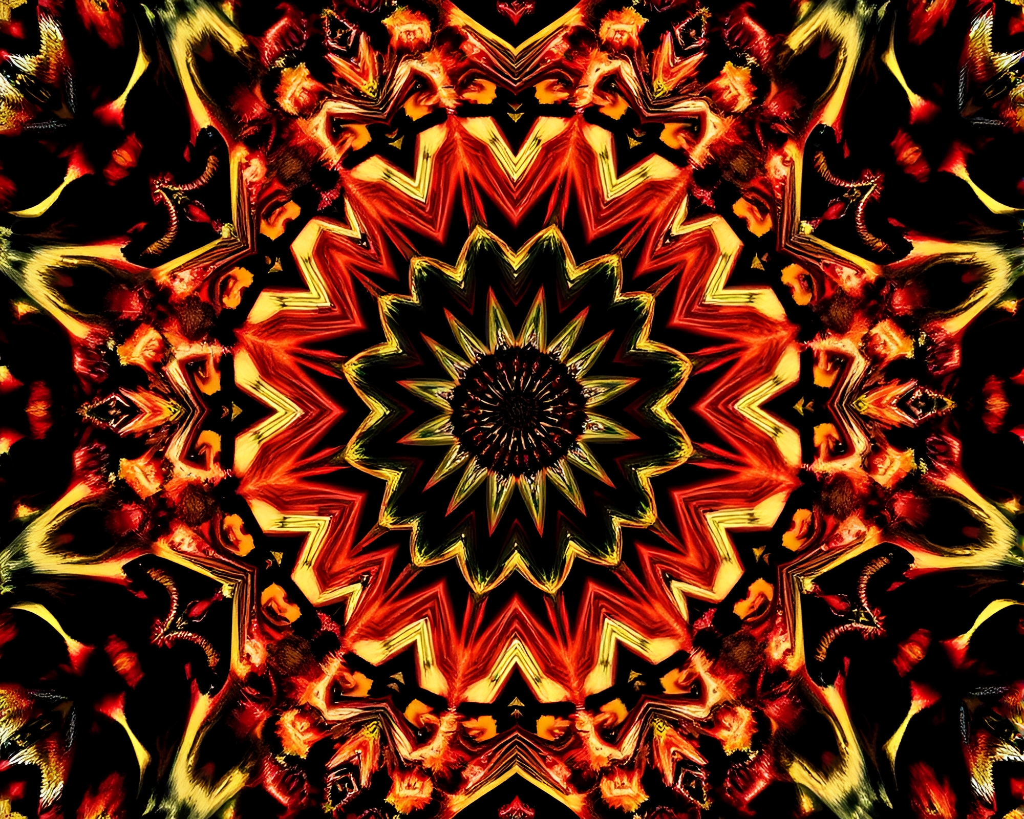 Cliffside Grunge Kaleidoscope: Intricate Patterns in 90s Style – free AI stock image