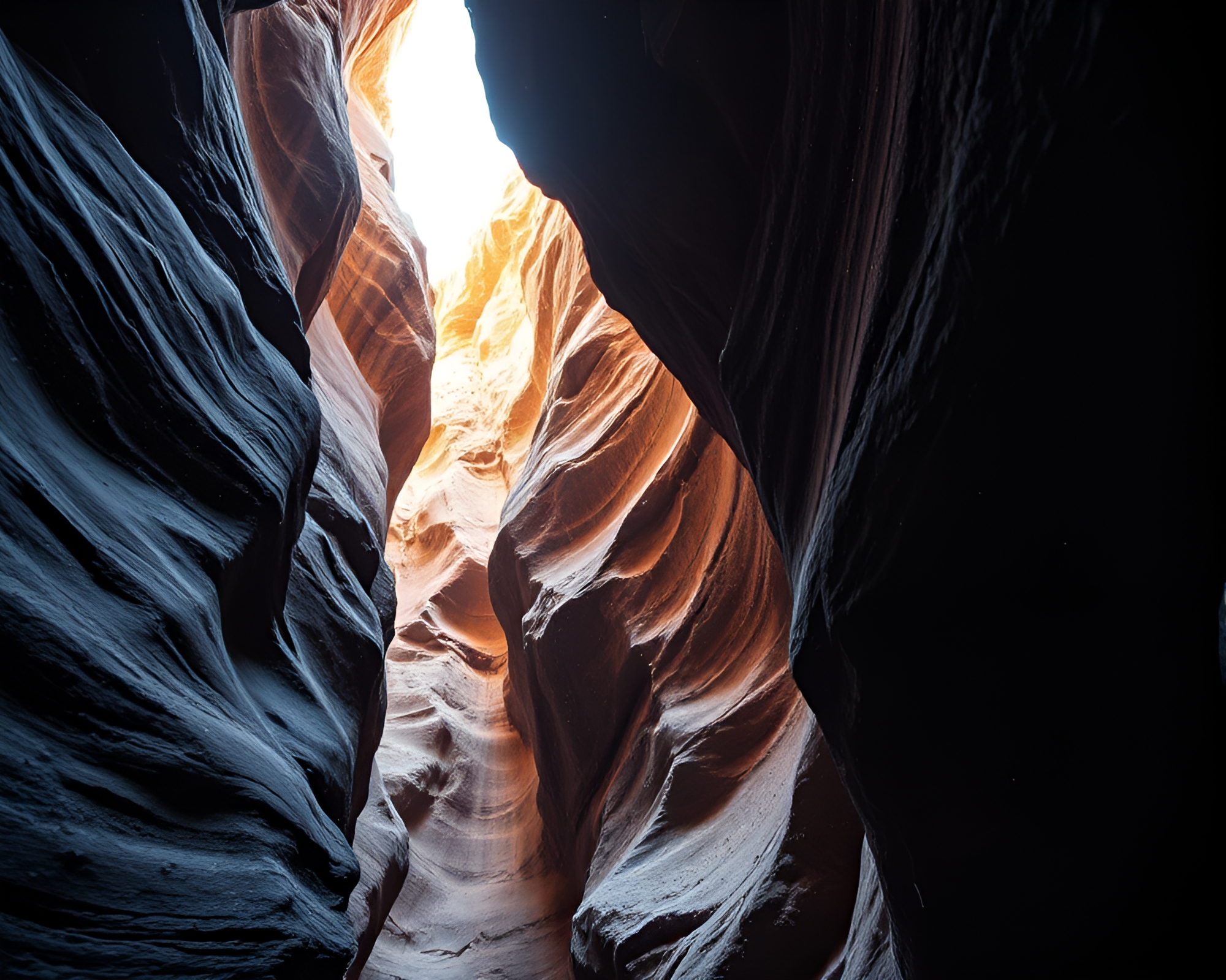 Eroded Canyon Glitter Dust Ink Wash Art – free AI stock image