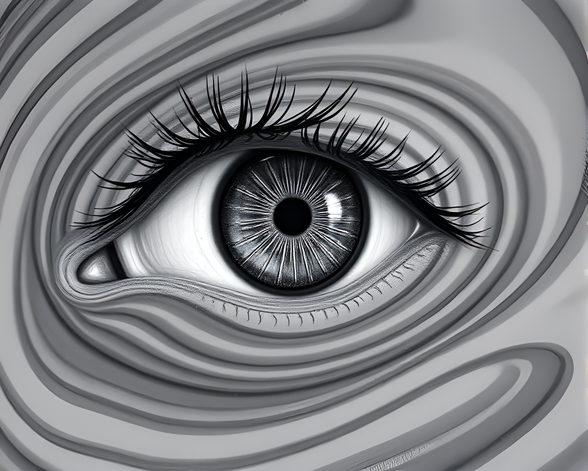Cybernetic Eye Sand Swirl Pattern Art Concept – free AI stock image
