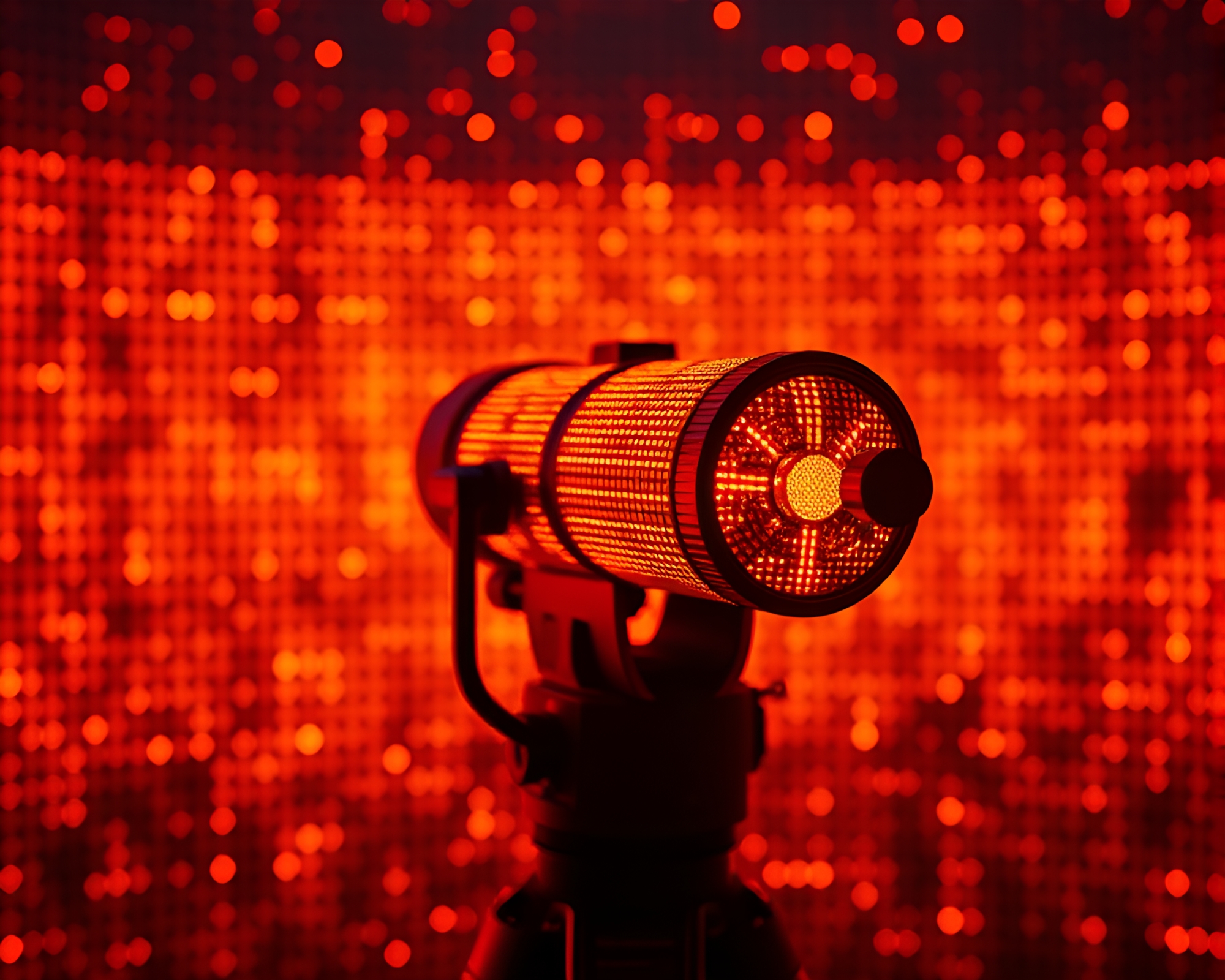 Stained Glass Telescope Pixel Art – free AI stock image