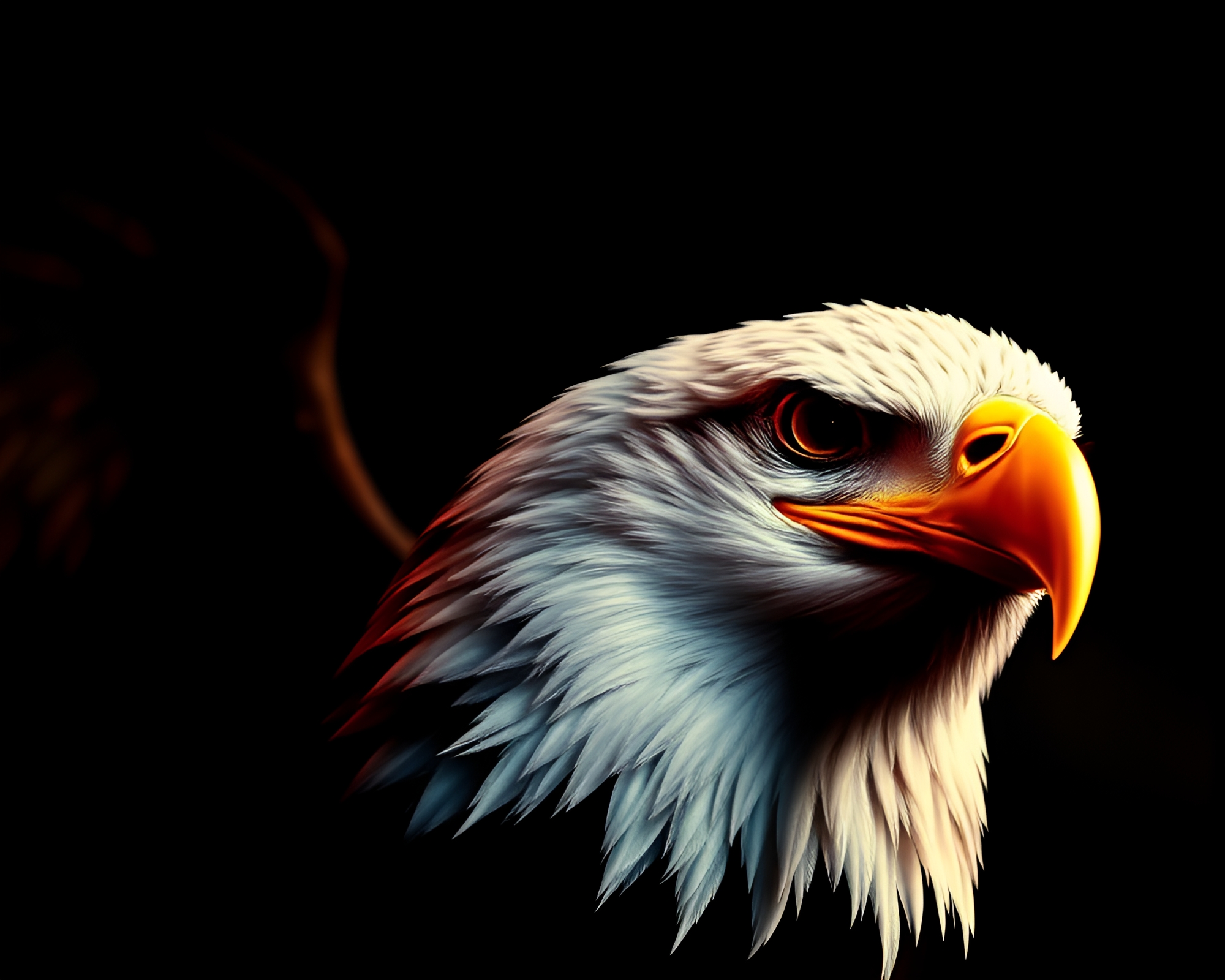 Pop Art Eagle in Dramatic Chiaroscuro Lighting – free AI stock image