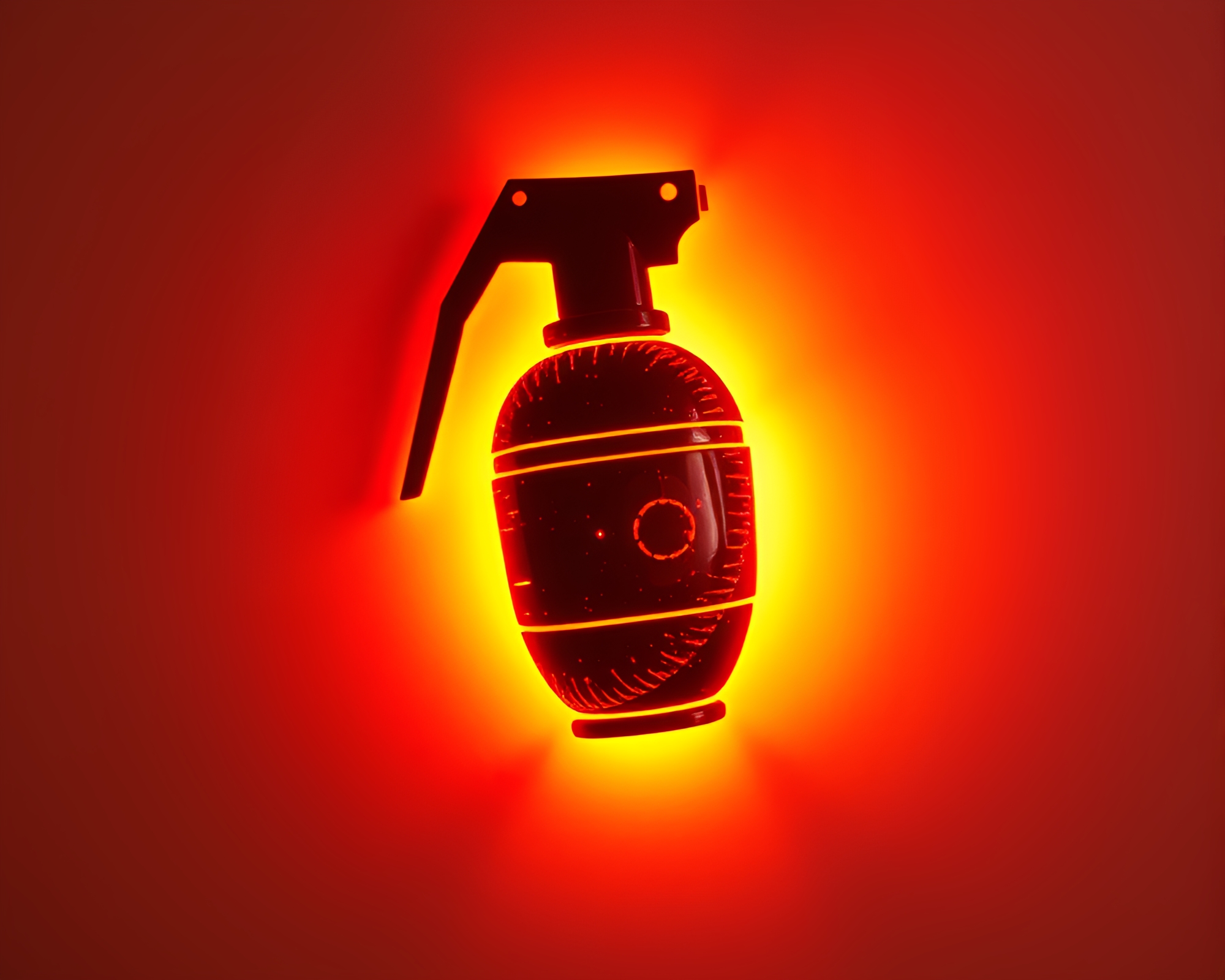 Antimatter Grenade Glitch Artifacts: Rim-Lit Paper Cutout Composition – free AI stock image