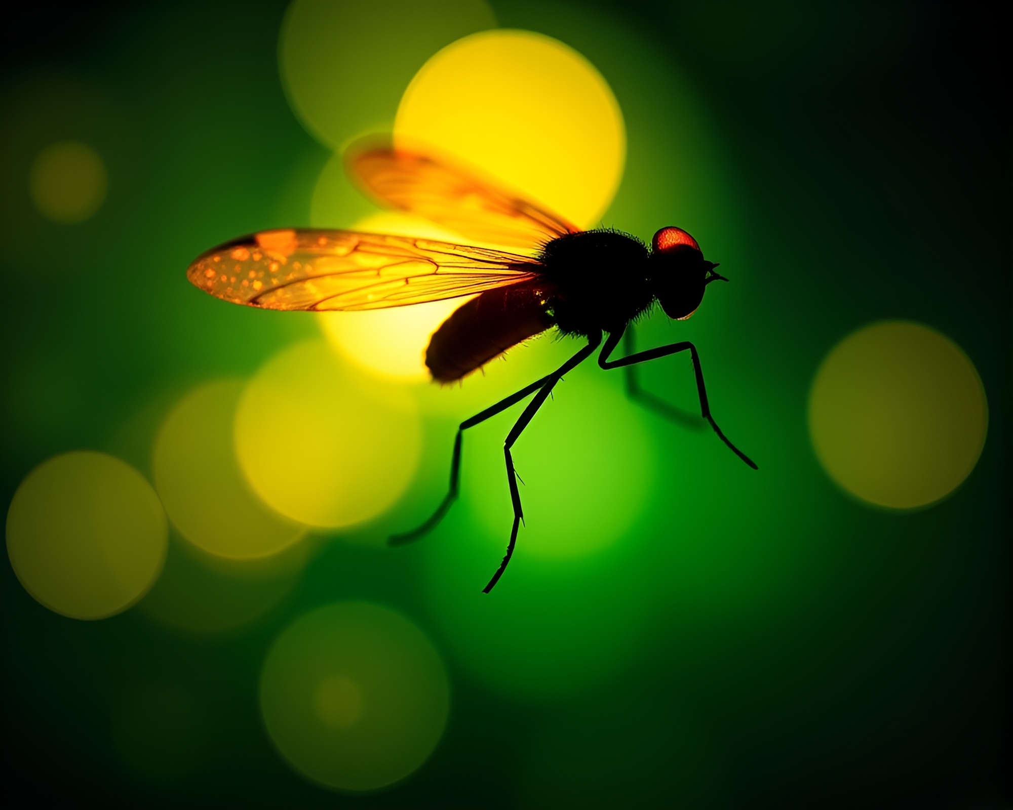 Surreal Silhouette of Oil Painting Firefly Glow – free AI stock image