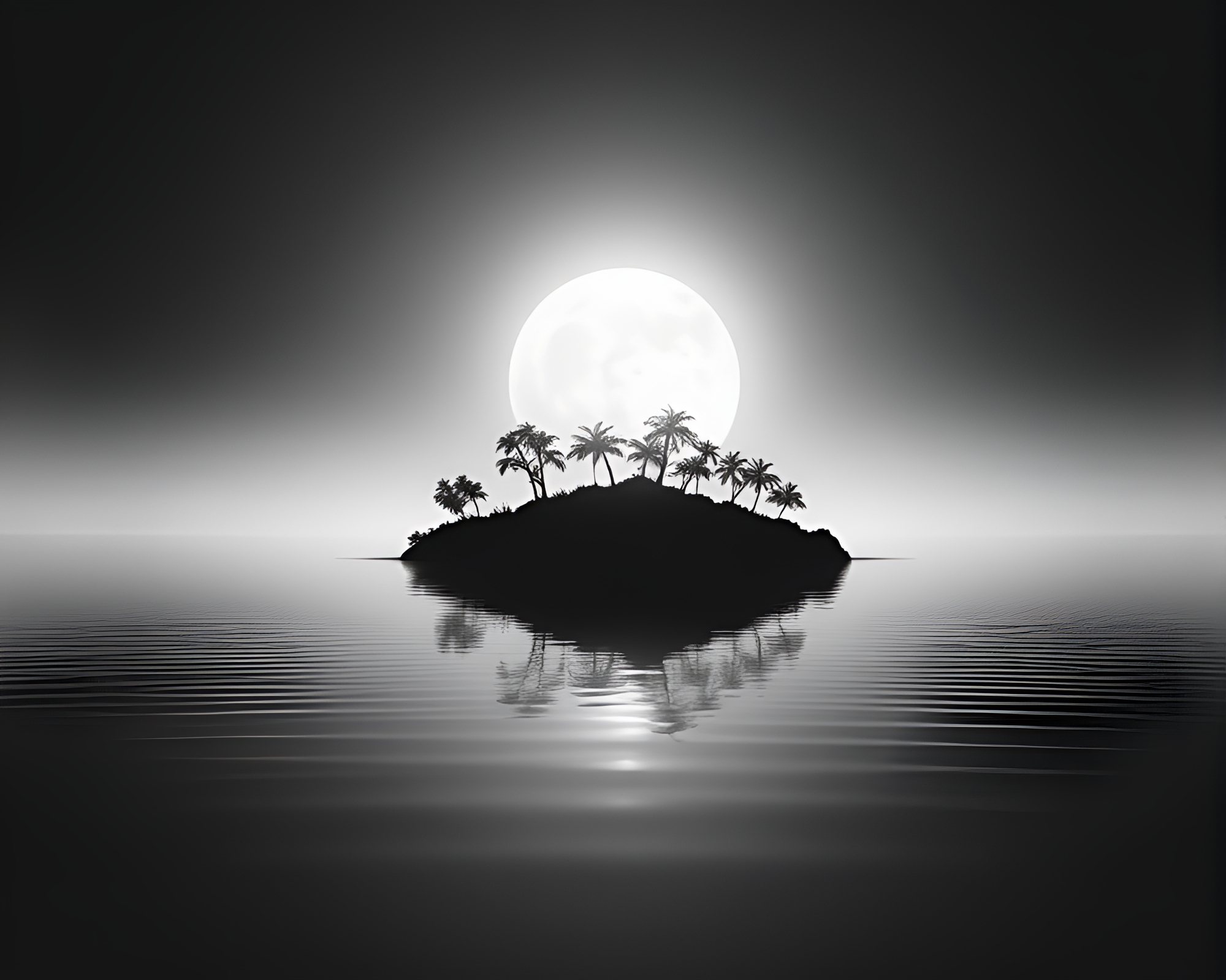 Serene Lunar Landscape with Glowing Sun Glares – free AI stock image