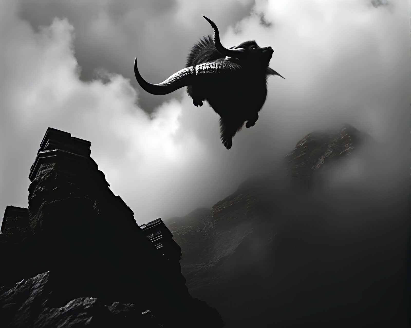 A dark, underexposed bird's eye view of a Minotaur maze