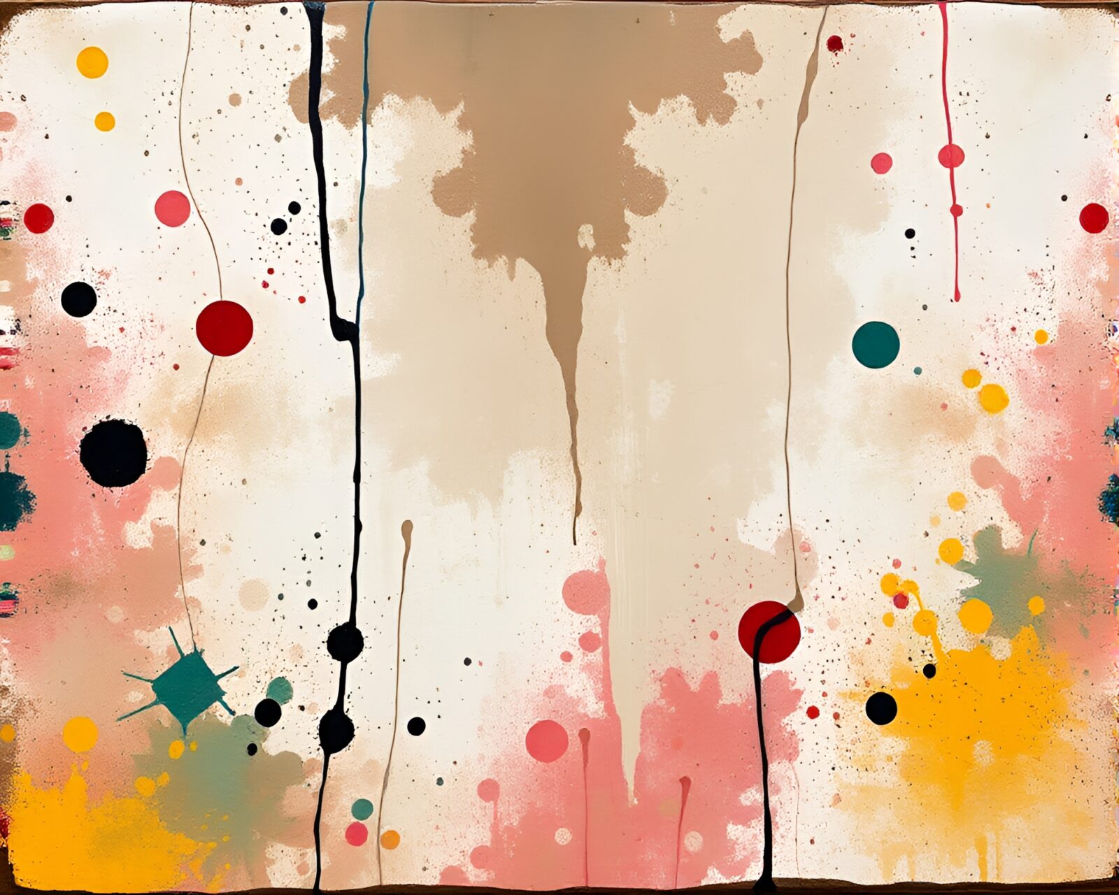 Splatter art of knight in jewel-toned armor surrounded by nature
