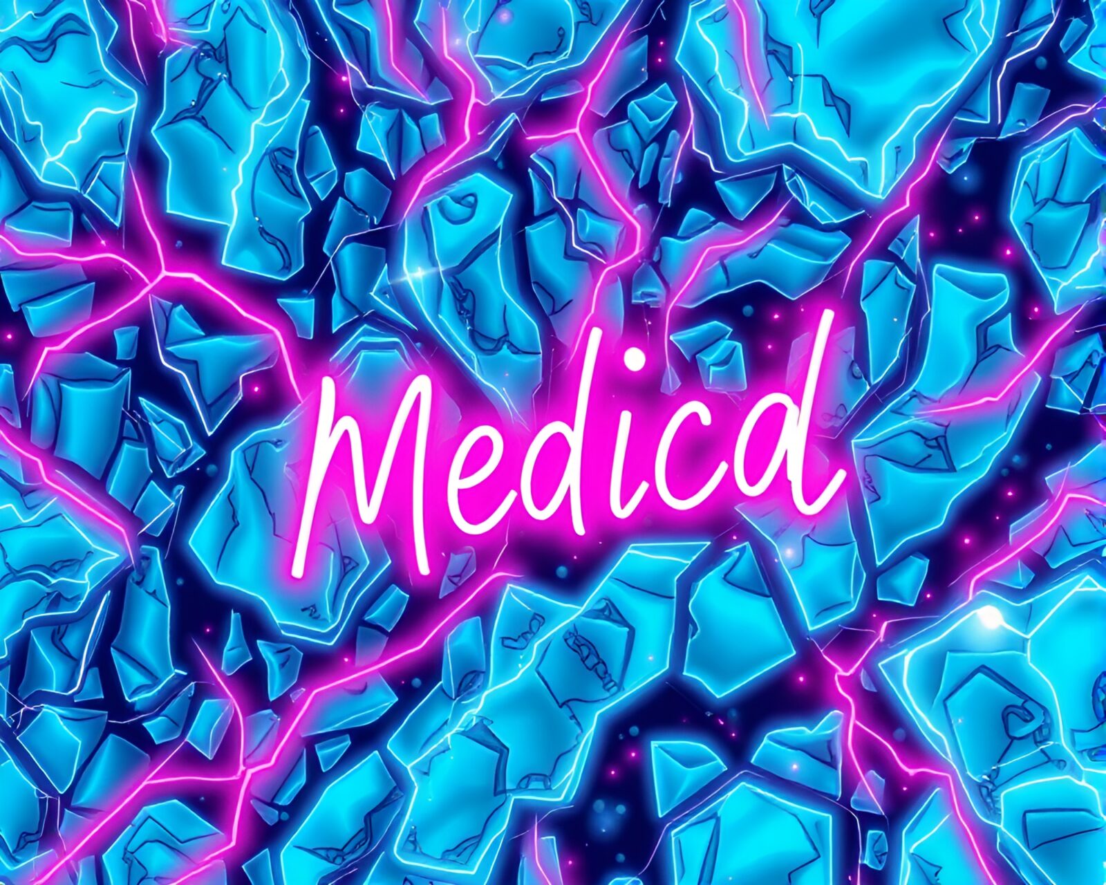 Vibrant neon colors illuminate intricate glacier-inspired graffiti art