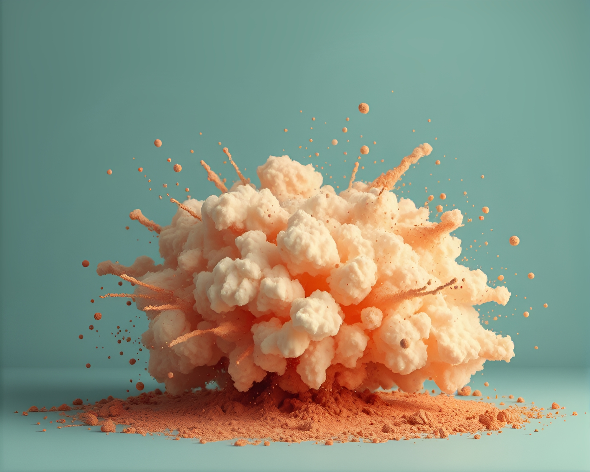 Rustic Pottery Explosion Cloud – free AI stock image