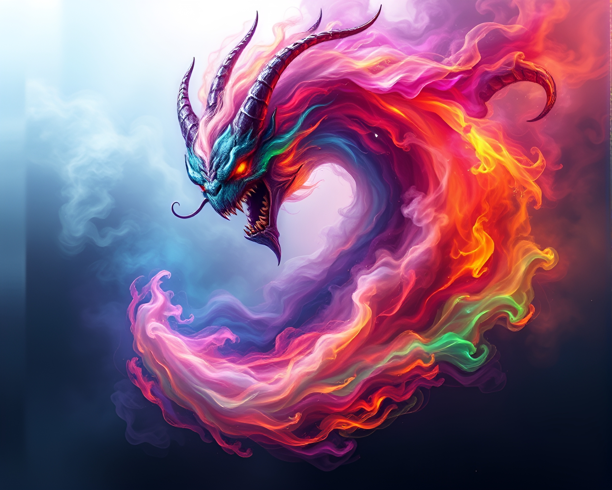 Cosmic Kraken Unleashing Glitched Smoke Plume Artwork – free AI stock image