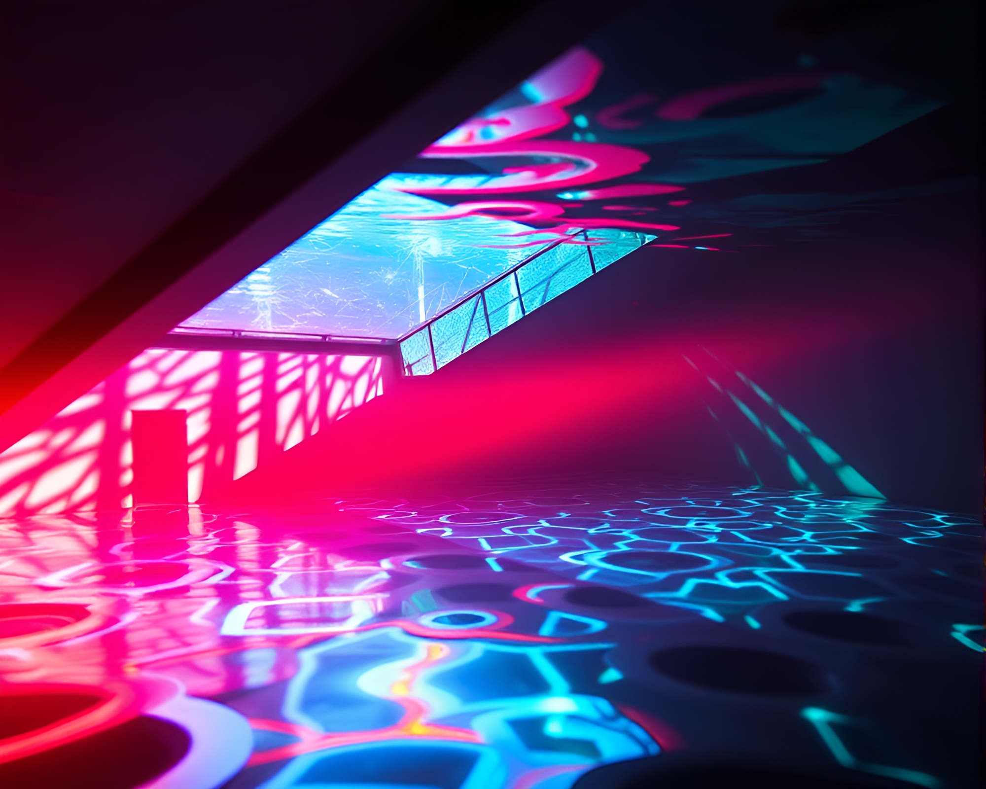 Spectral Submarine Glows in Attic Darkness – free AI stock image
