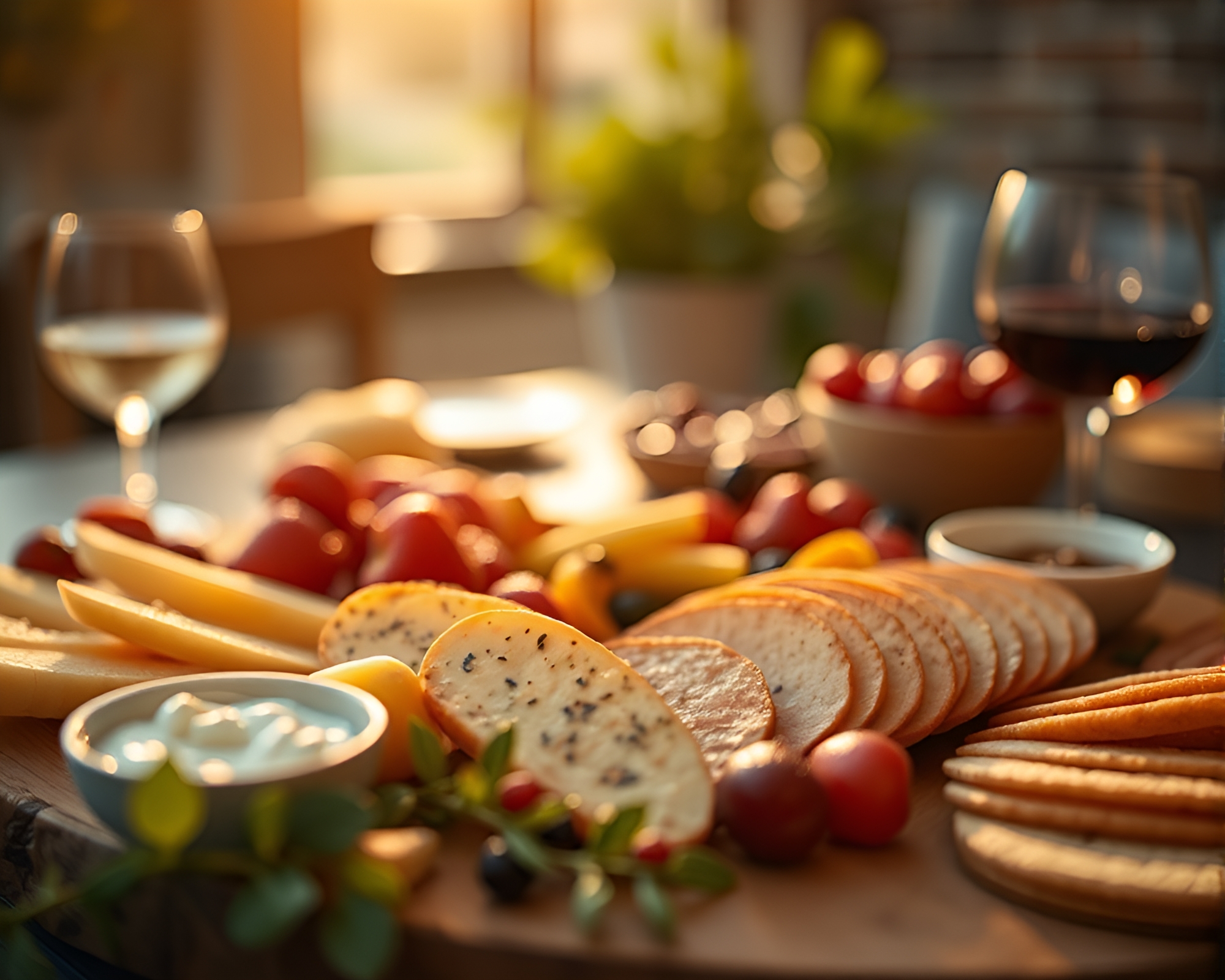 Delicious Charcuterie Board in Soft Warm Light – free AI stock image
