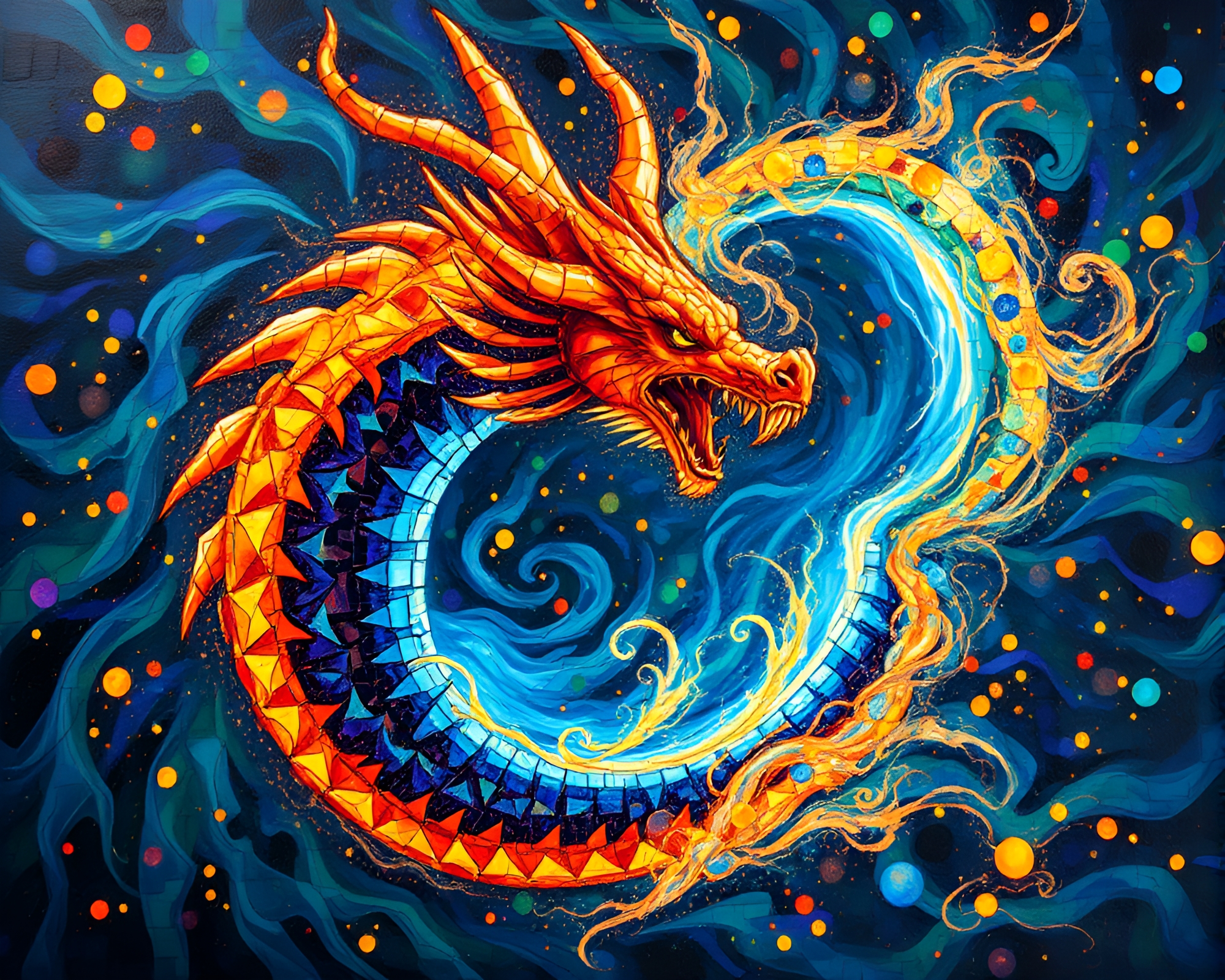 Ethereal Dragon Egg Vortex – free AI stock image
