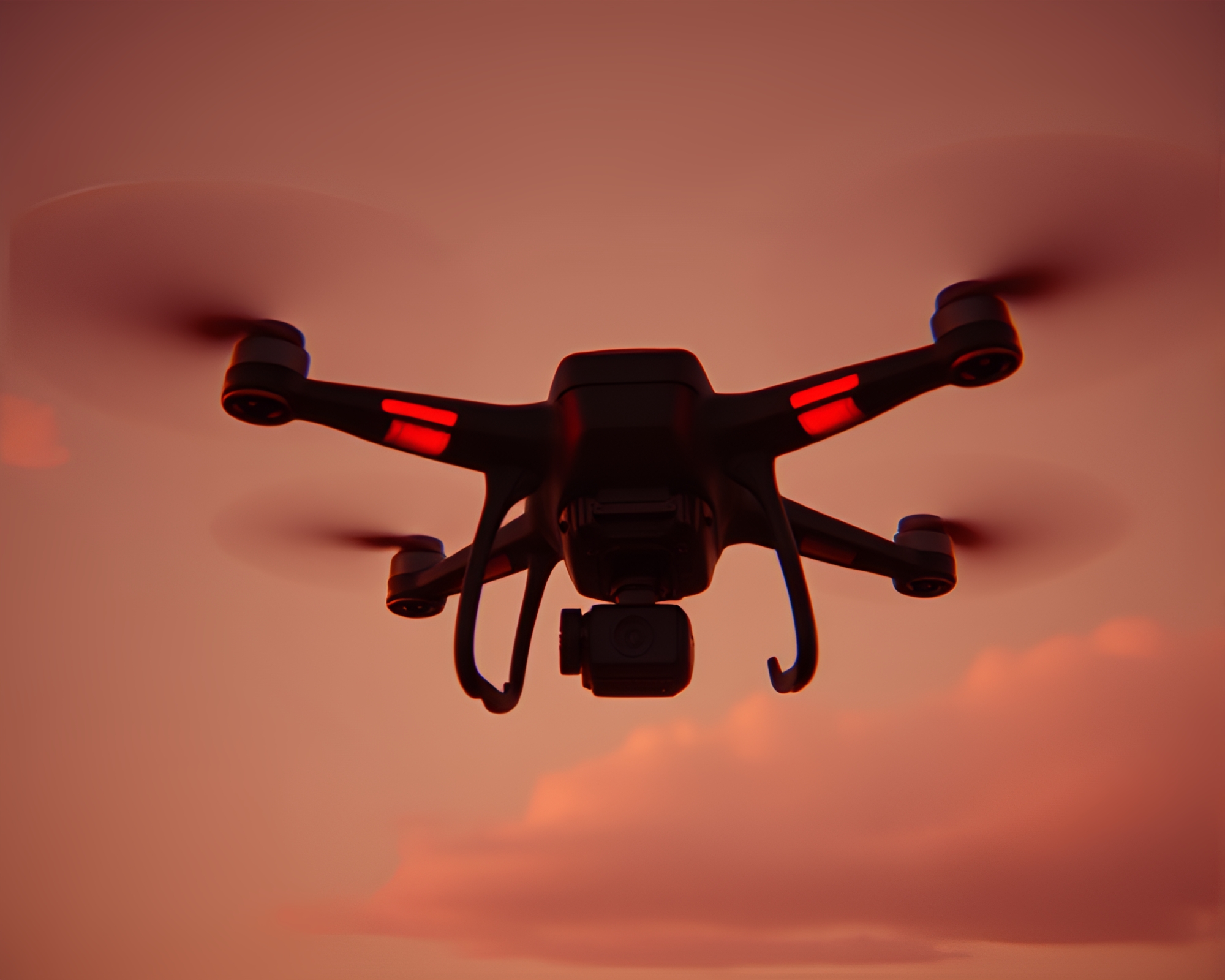 Distorted Infrared Drone Capture in Cel Shading – free AI stock image