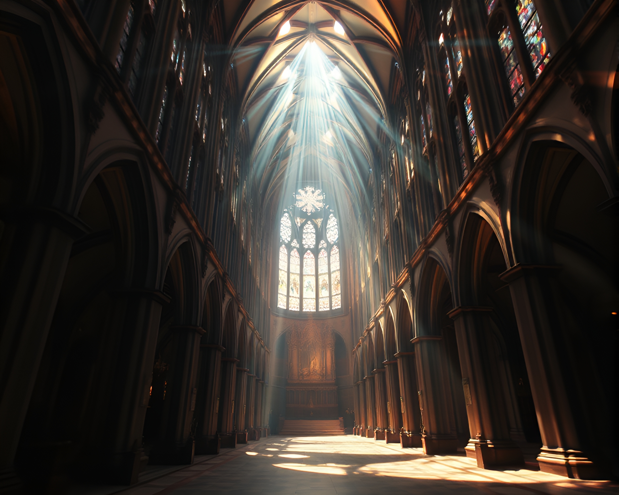 Astral Projection in Cathedral Light – free AI stock image