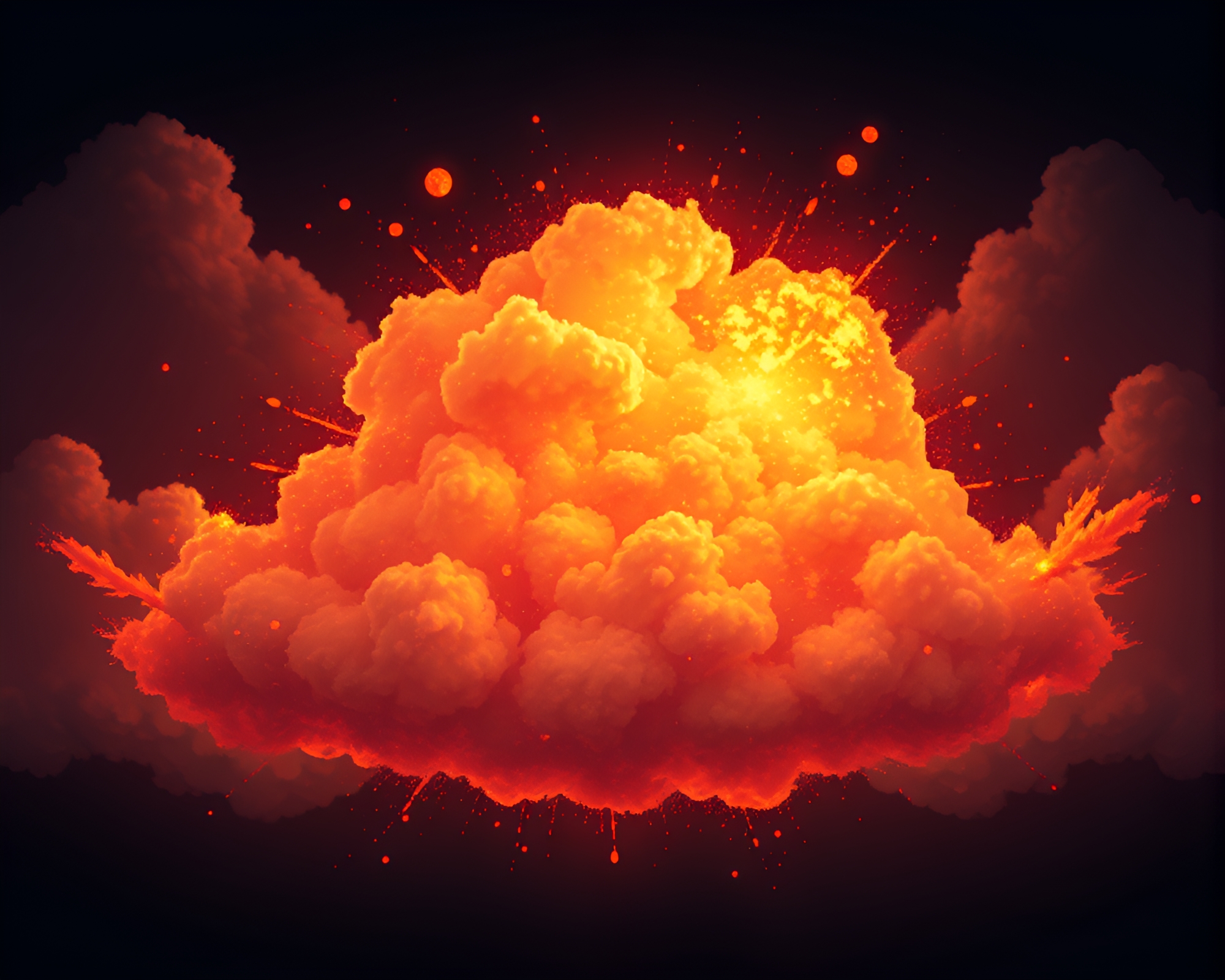 Fractal Pumpkin Pie Explosion in 8-bit Style – free AI stock image