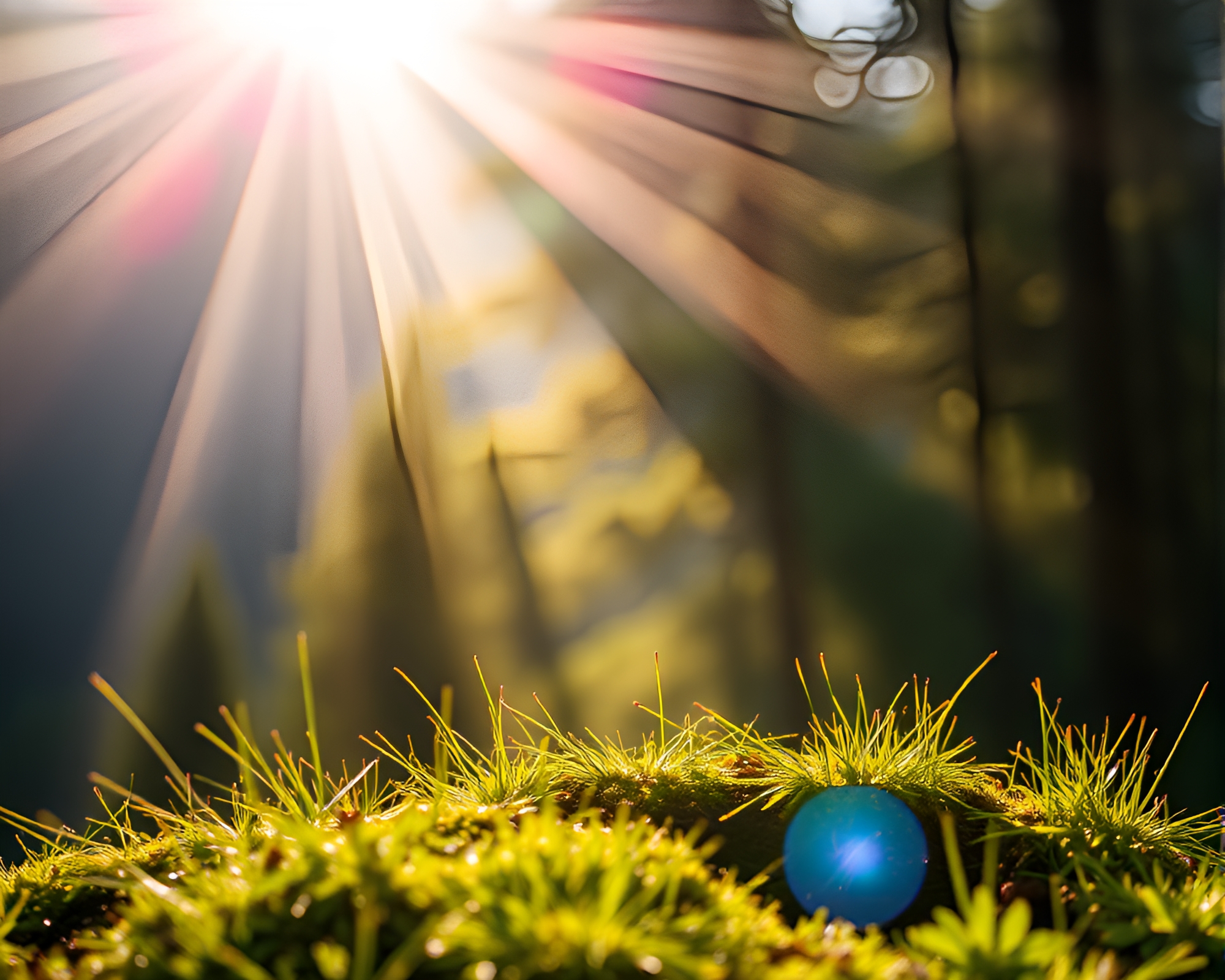 Majestic Plateau Bathed in Sunbeam Bokeh – free AI stock image
