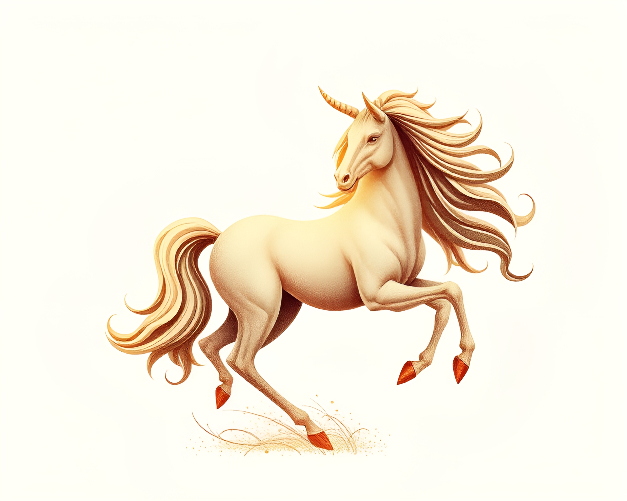 Fantasy Centaur Hatching in Material Design Style – free AI stock image