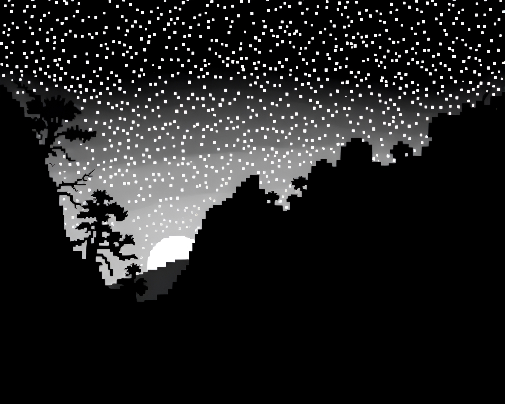 Twilight Cave: Dot Matrix Cave Painting – free AI stock image