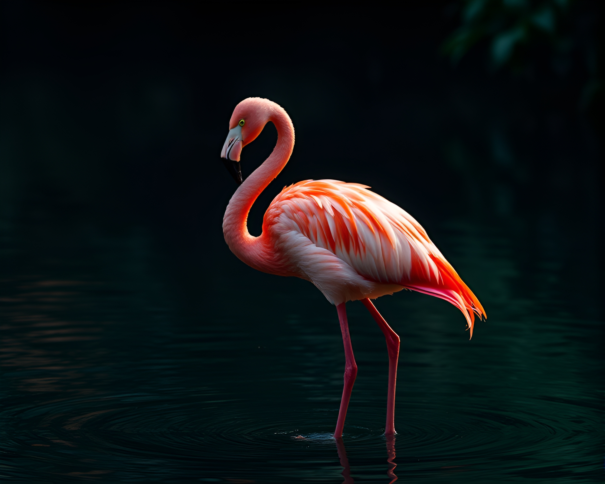 Sapphire Flamingo Data Visualization – free AI stock image