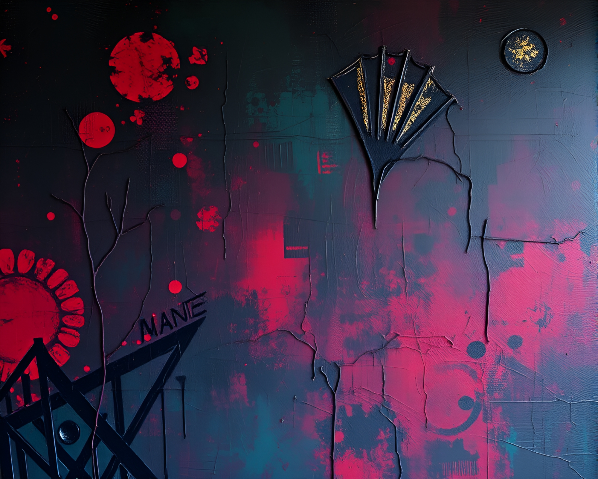 Majestic Vampire Mural in Rich Jewel Tones – free AI stock image