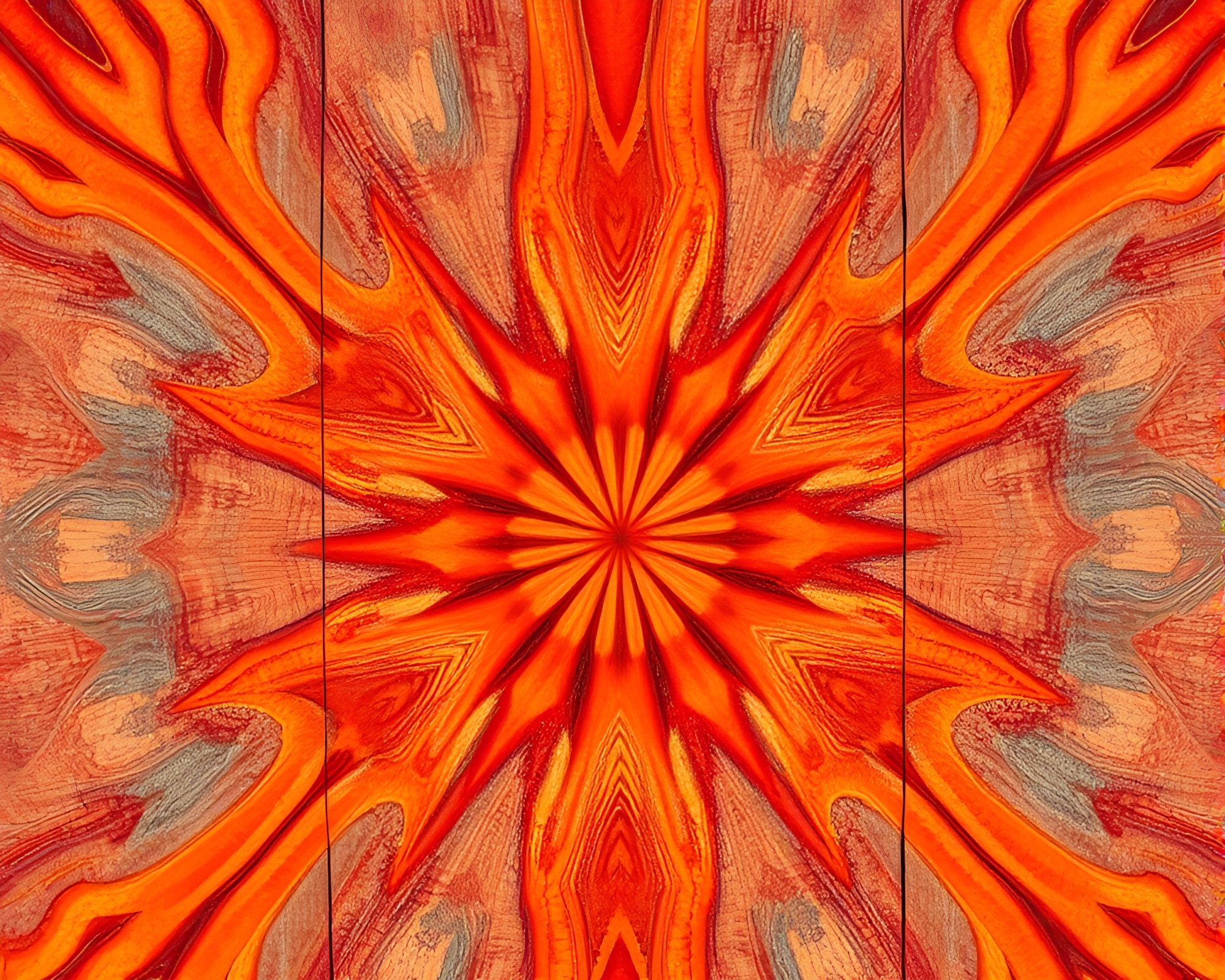Blood Orange Cocktail Wood Grain Mosaic Art – free AI stock image