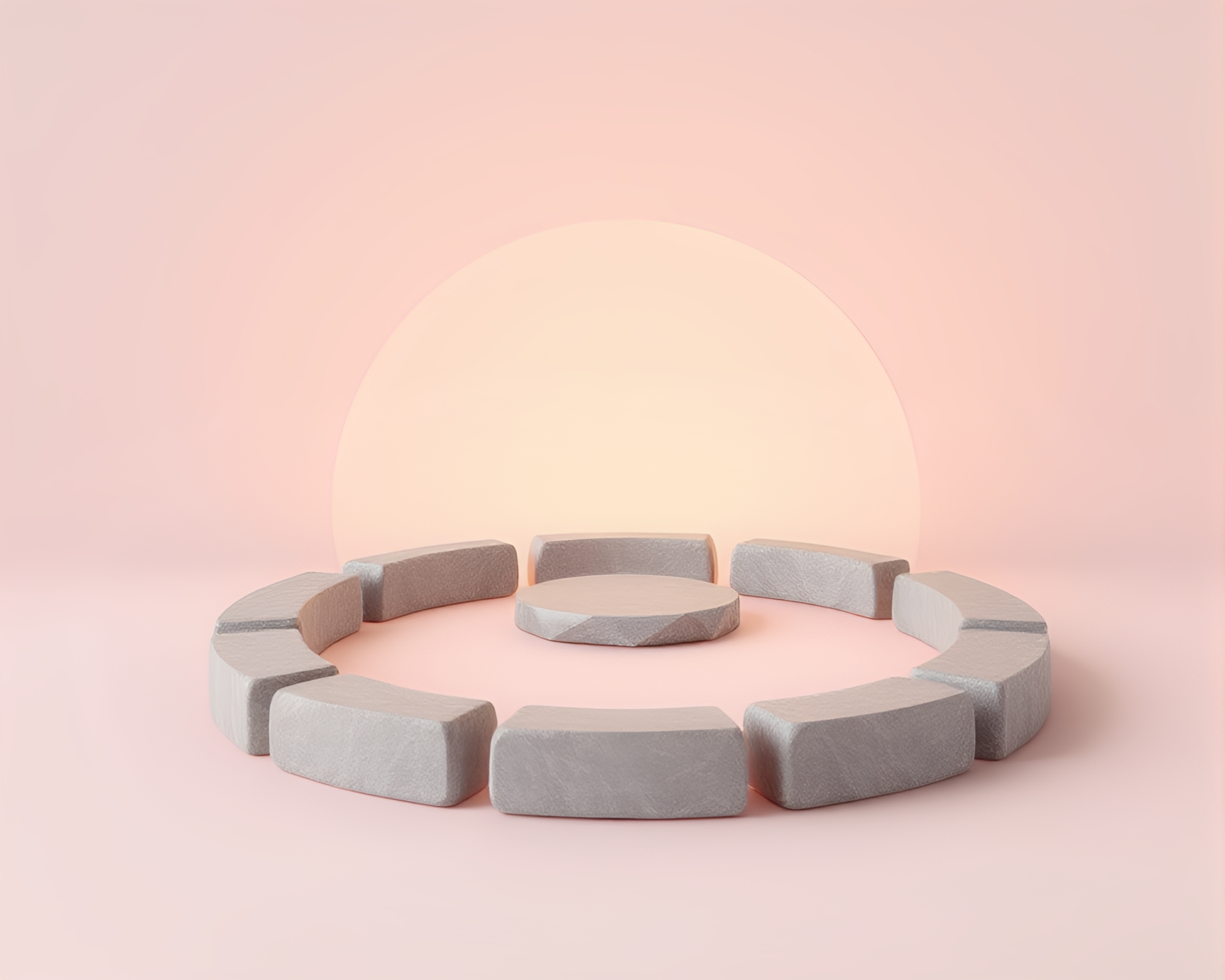 Mystical Stone Circle Depth Layering Fantasy – free AI stock image