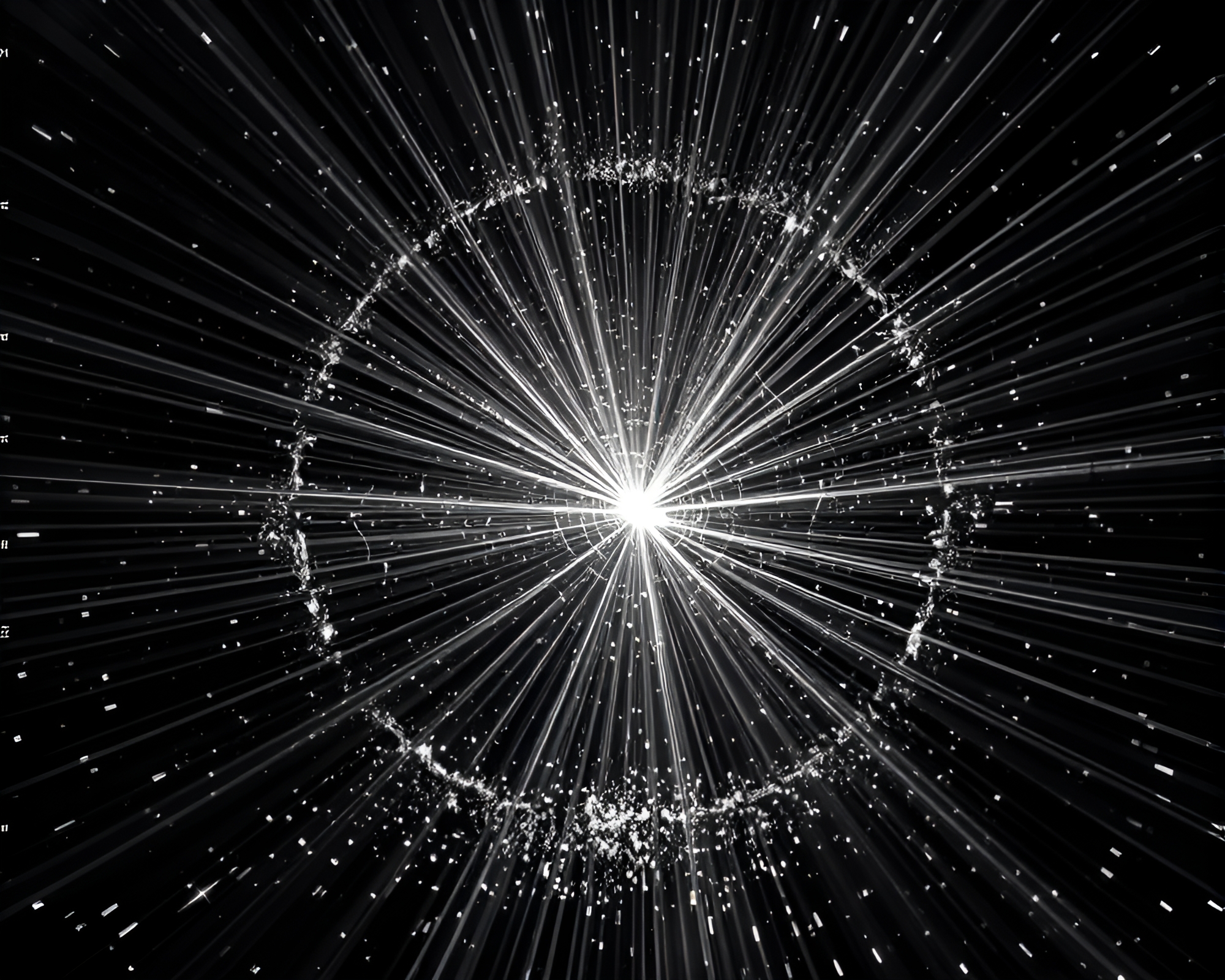 Wormhole Generator: Digital Laser Beams Composition – free AI stock image