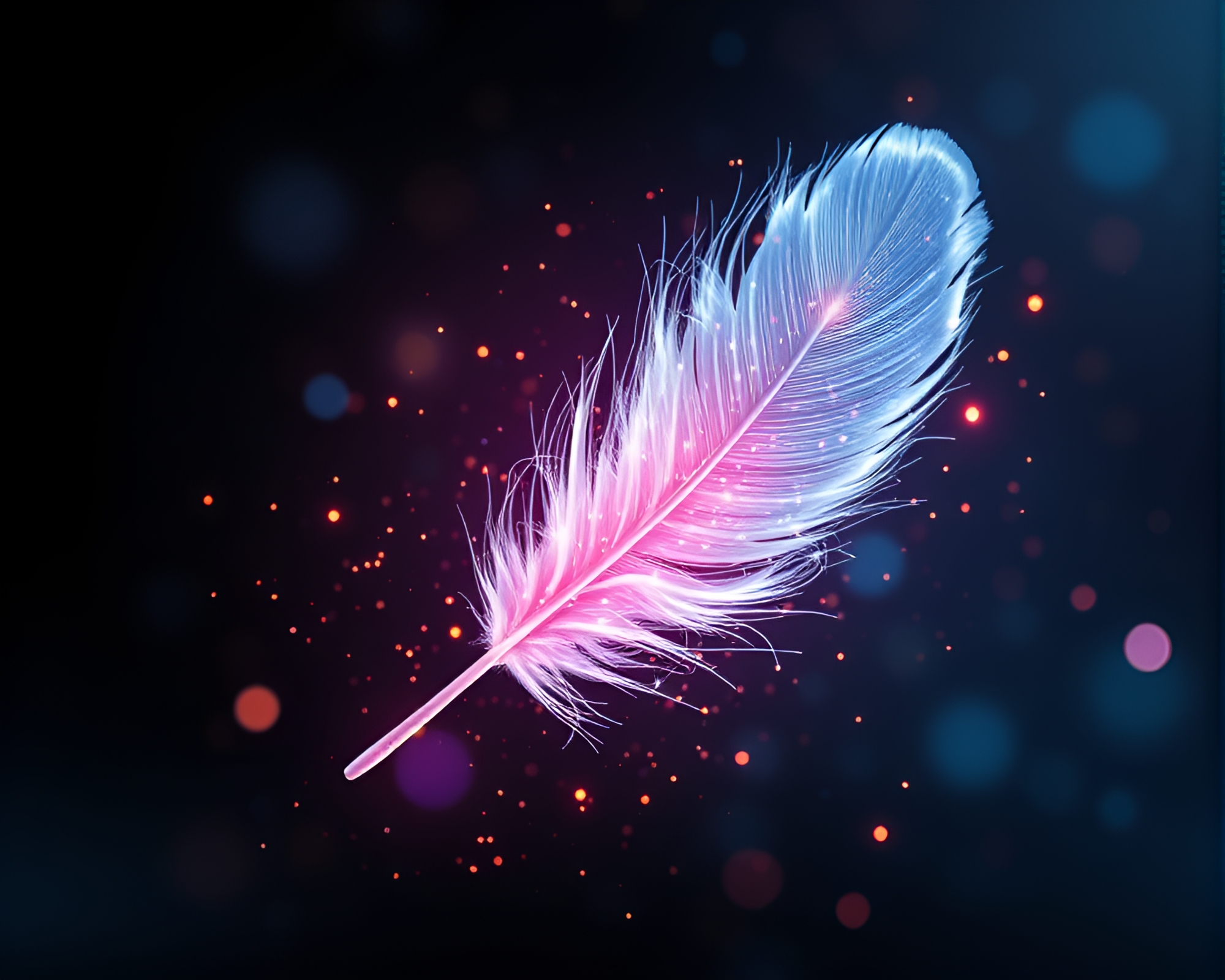 Futuristic Feather Dusting Optical Illusion – free AI stock image