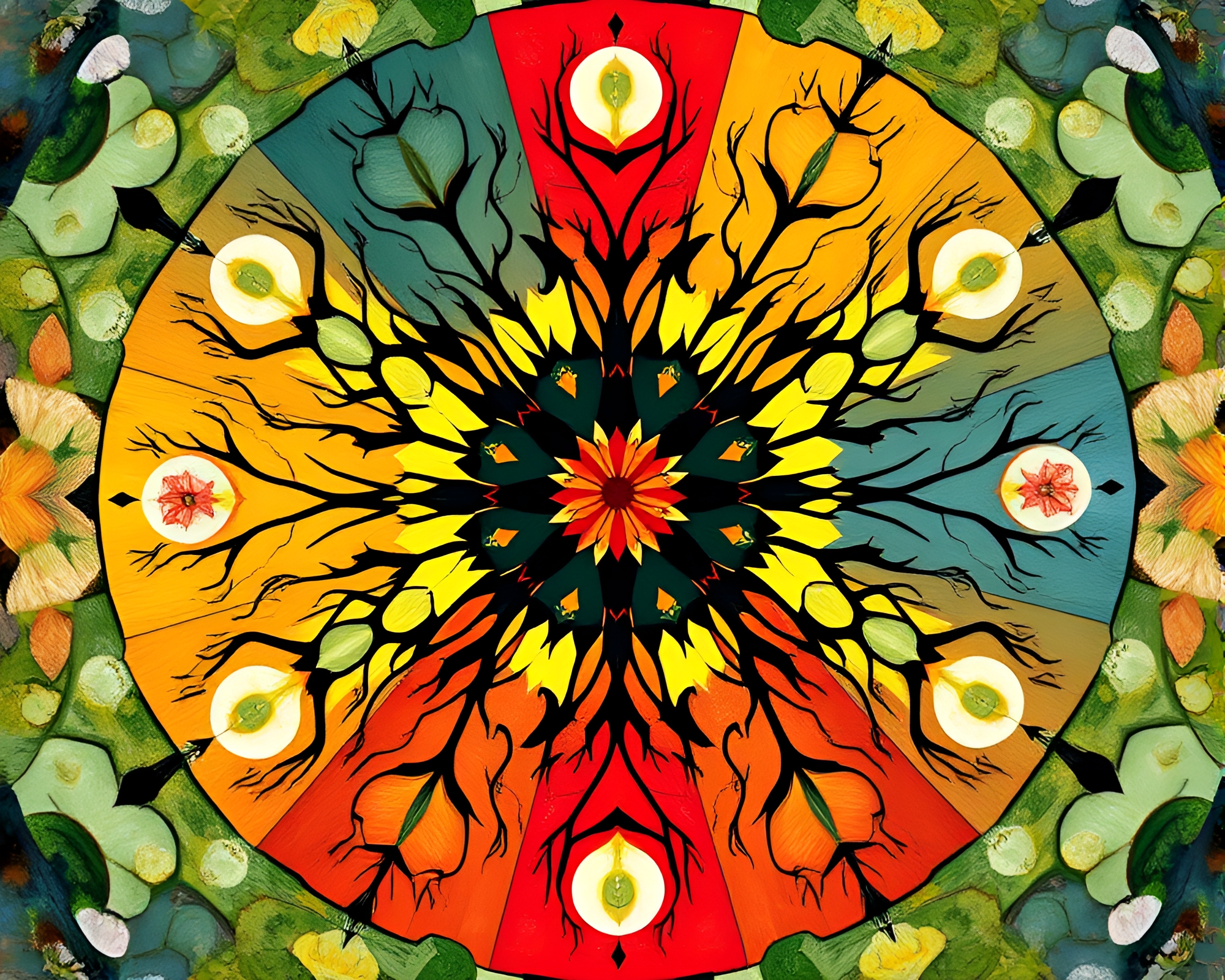 Dadaist Ancient Grove Collage Artwork – free AI stock image