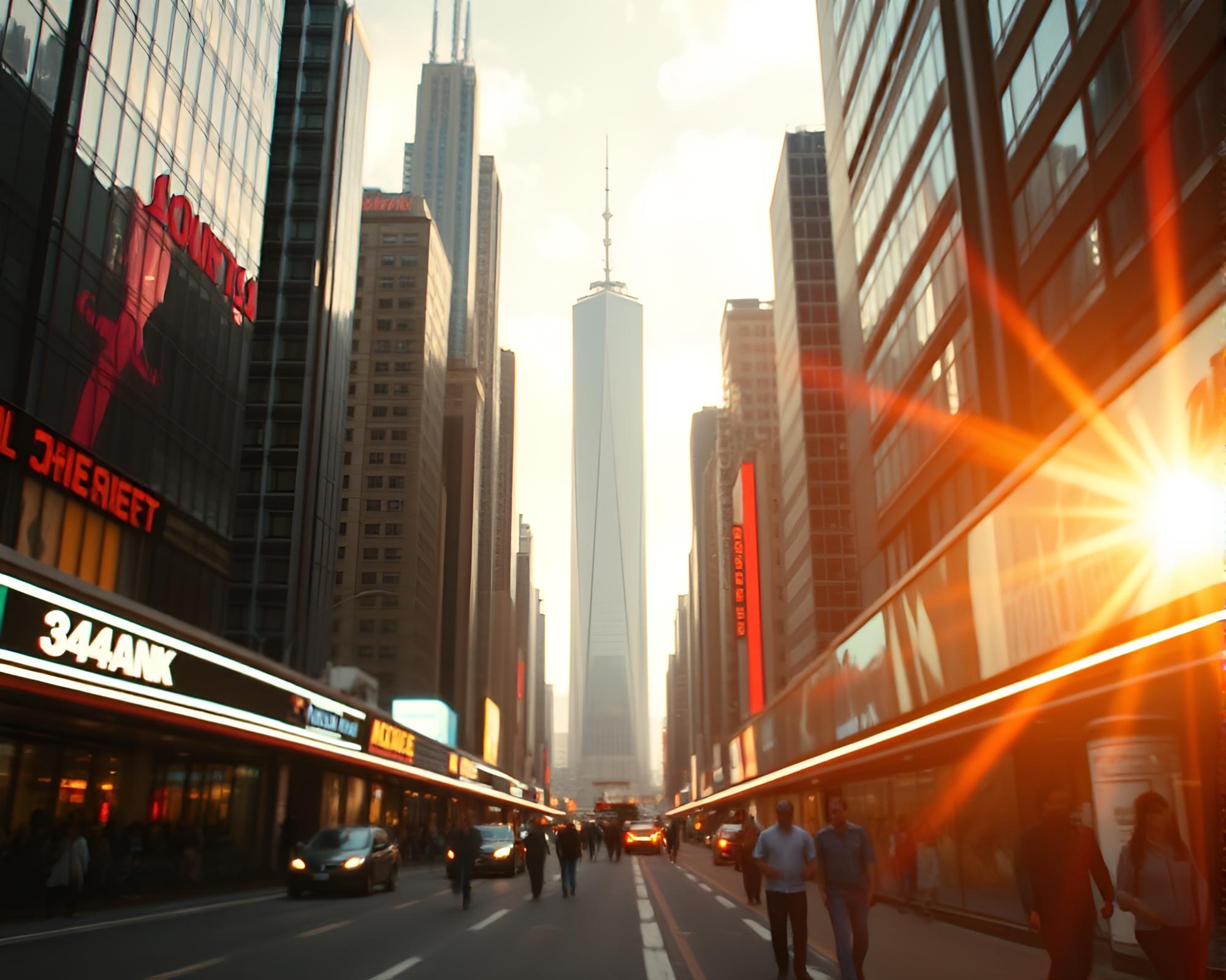 Vibrant Solar Flare in Futuristic Cityscape – free AI stock image