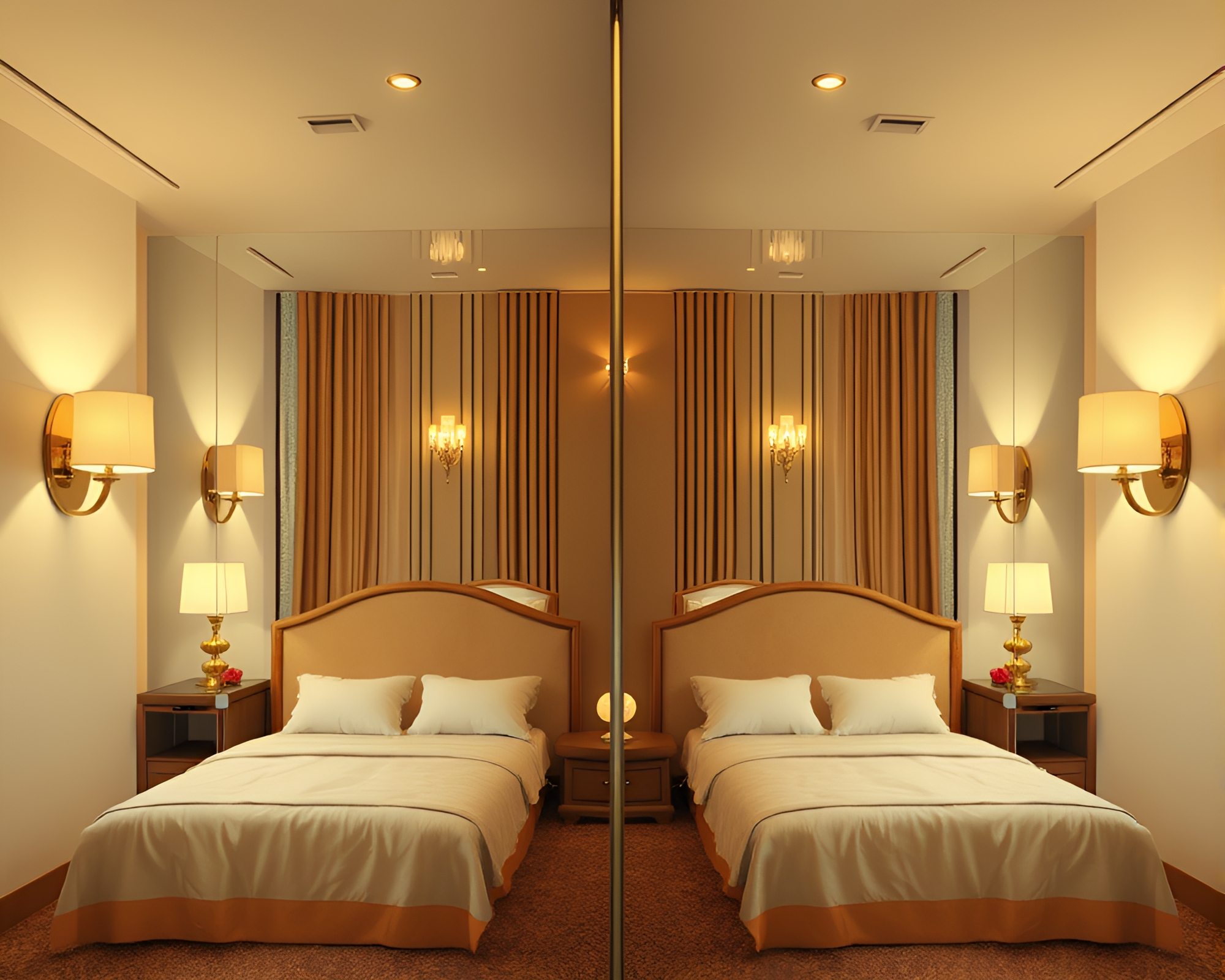Art Deco Hotel Reflection 3D Render – free AI stock image