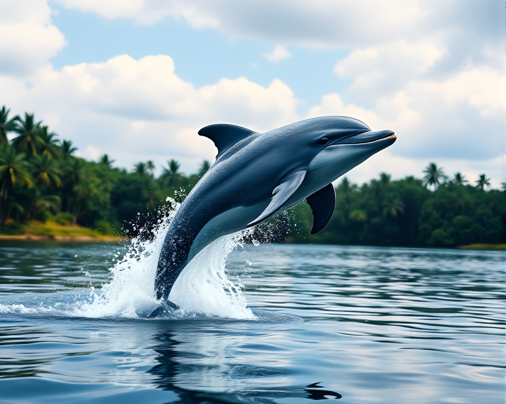 Zoom Burst Vector Art of Amazon River Dolphin – free AI stock image