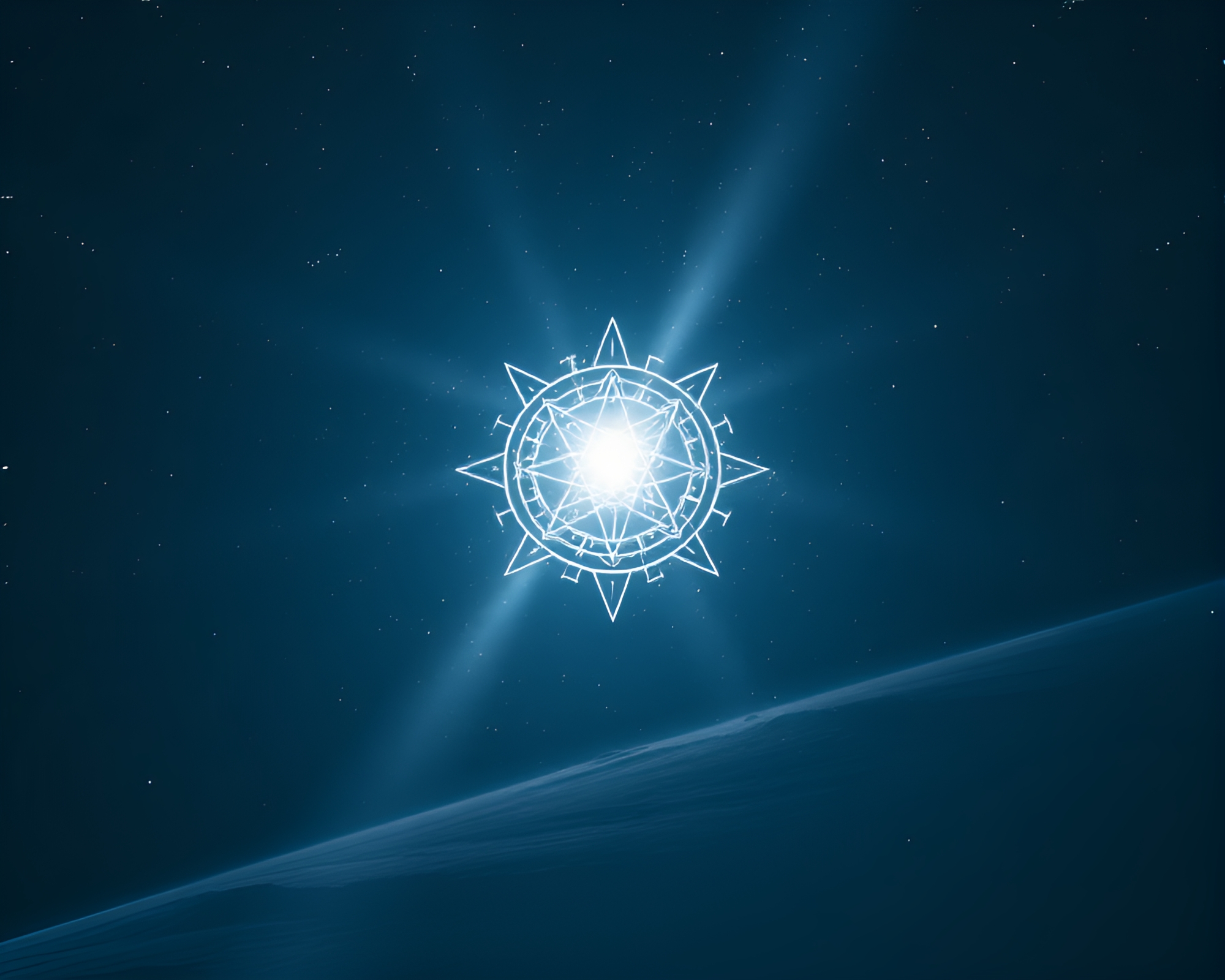 Esoteric Snow-Kissed Sigil in X-Ray Style – free AI stock image