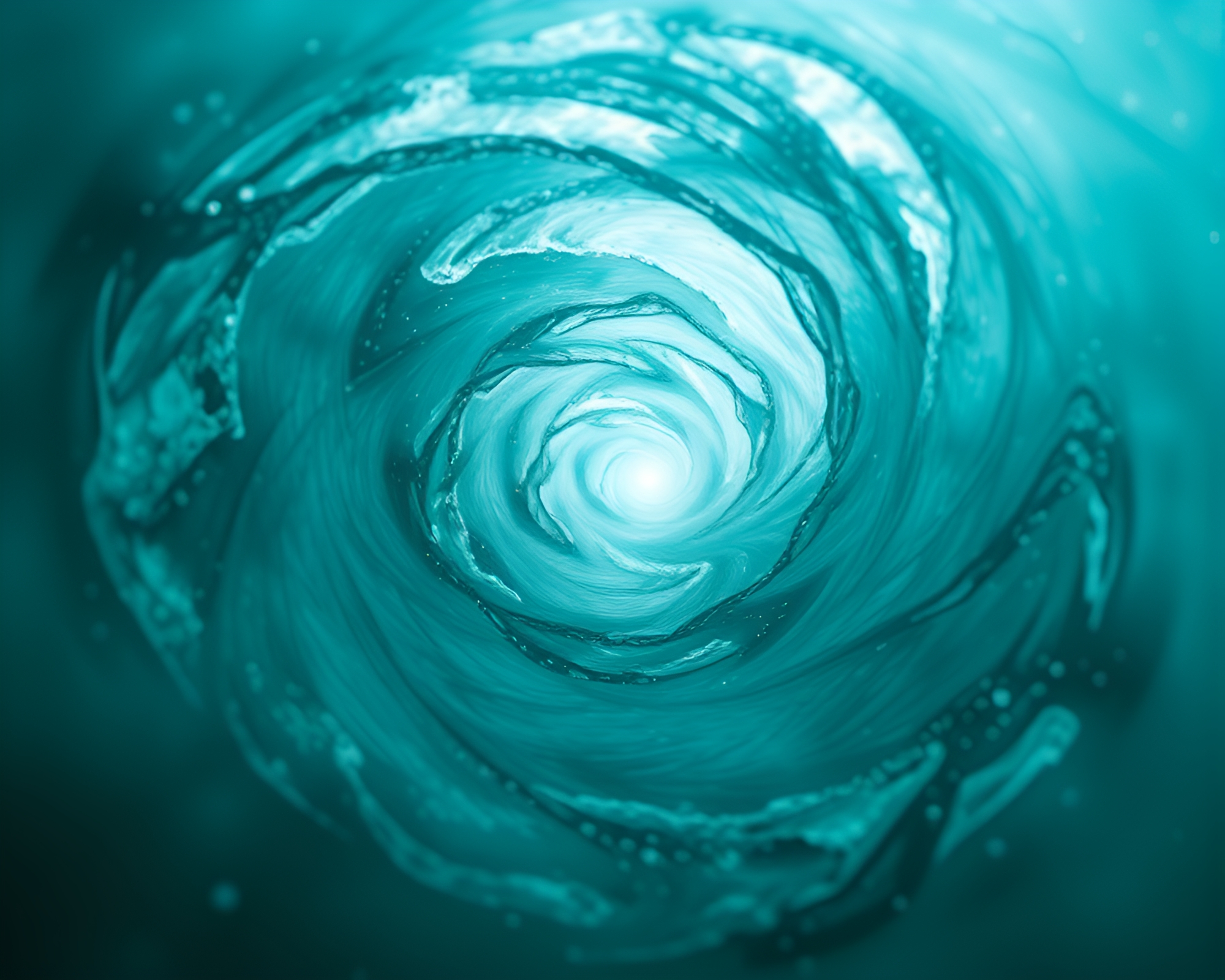 Swirling Turquoise Vortex Augmented Reality Art – free AI stock image