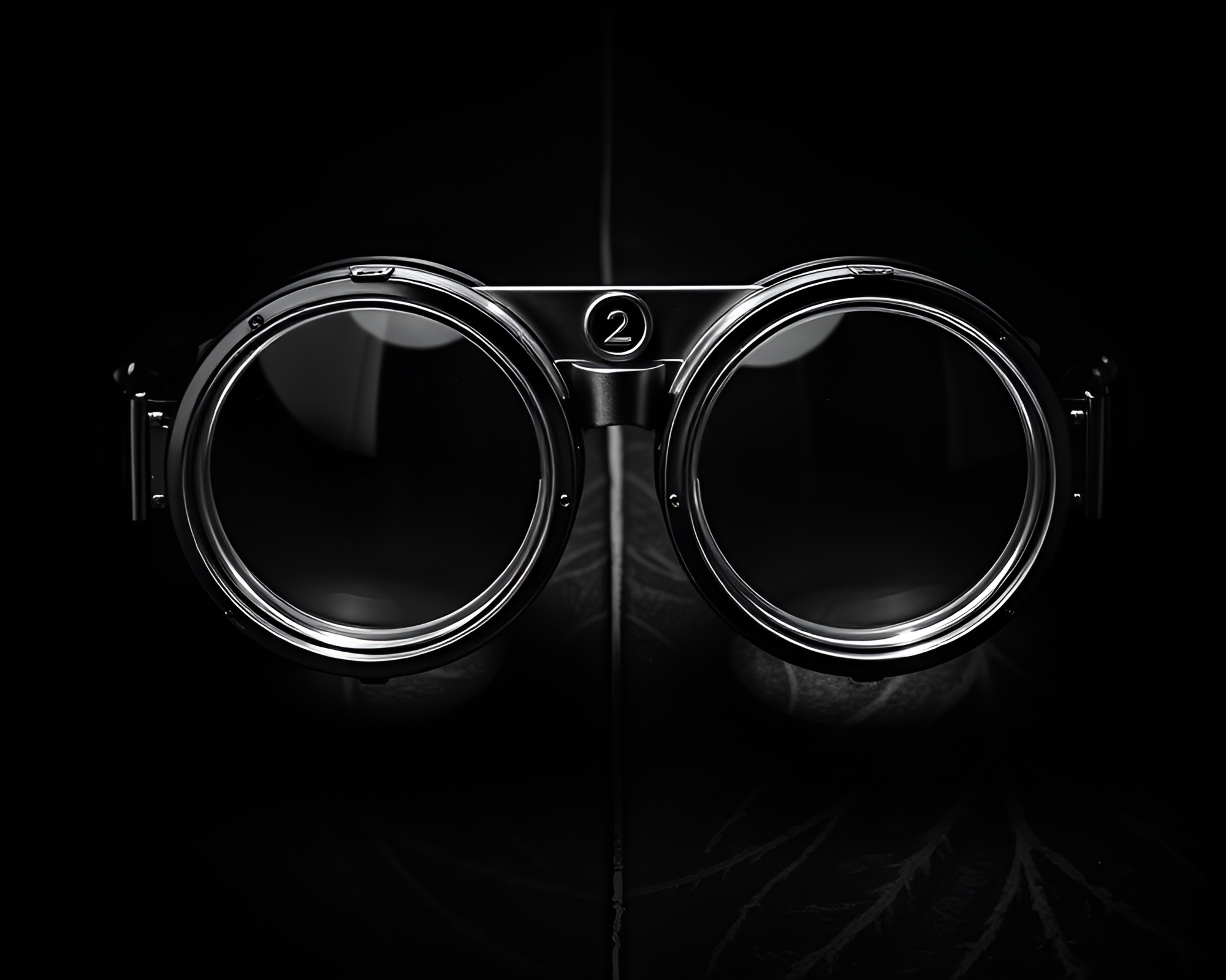 Steampunk Goggles Vein Pattern Illuminated – free AI stock image