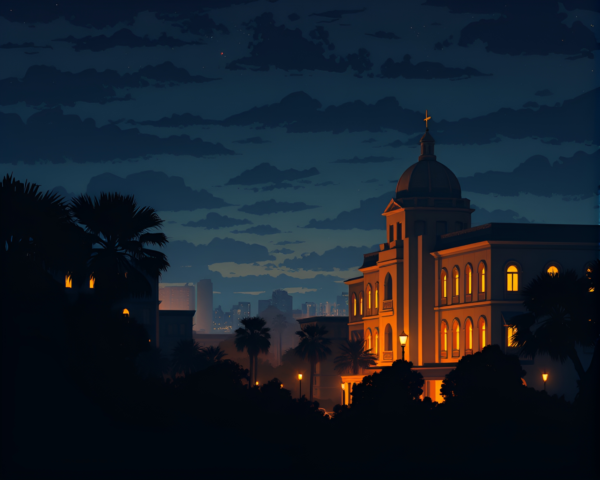 Savannah Sunset: Graphic Novel Rim-Lit Landscape – free AI stock image