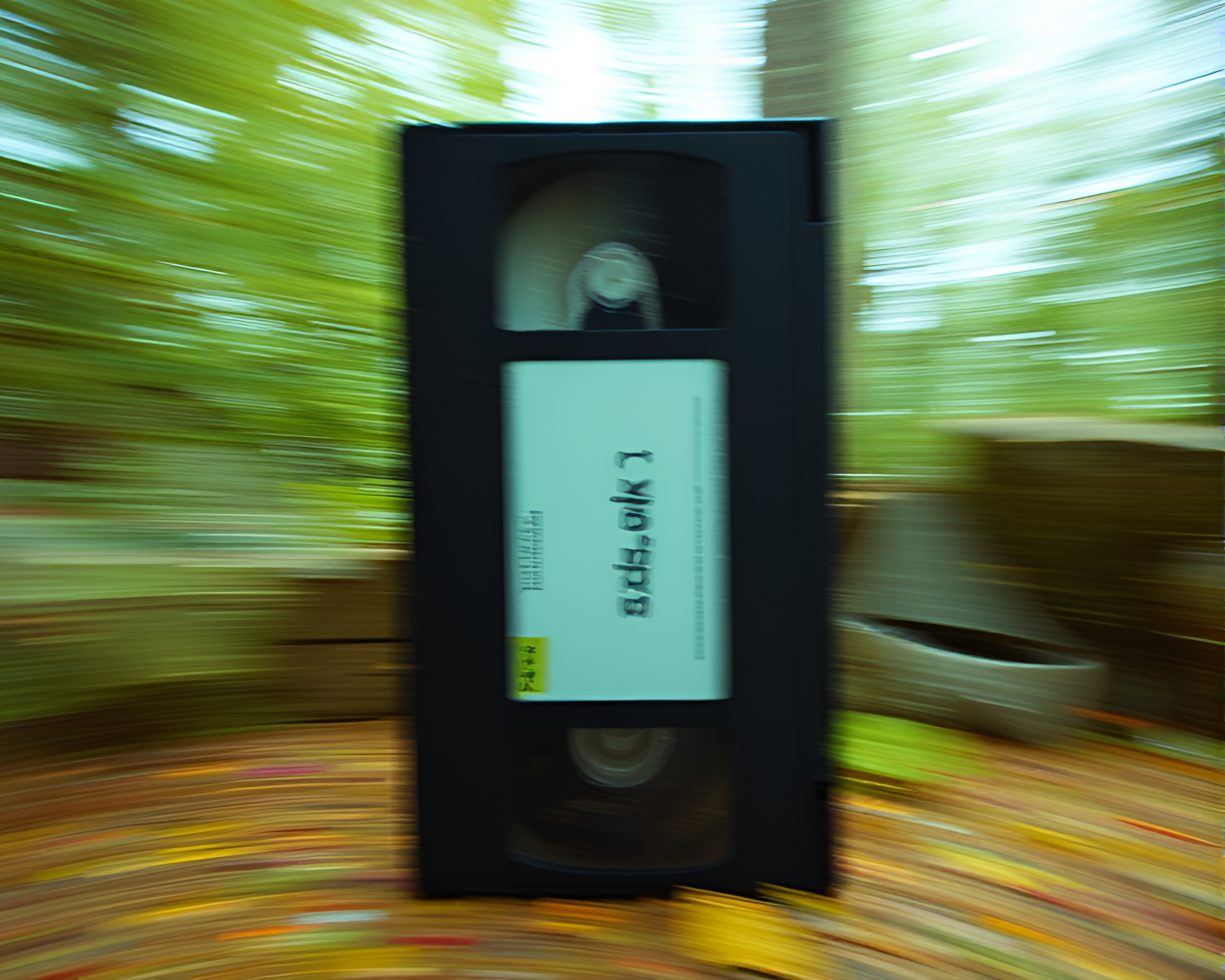 Enchanted Forest in VHS Blur Dreamscape – free AI stock image