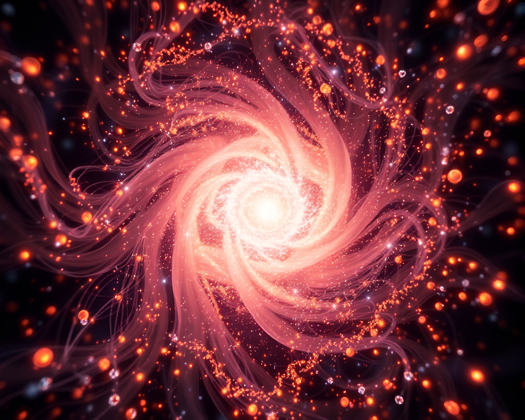Time Vortex Viewed from Above with Sparkling Lights – free AI stock image