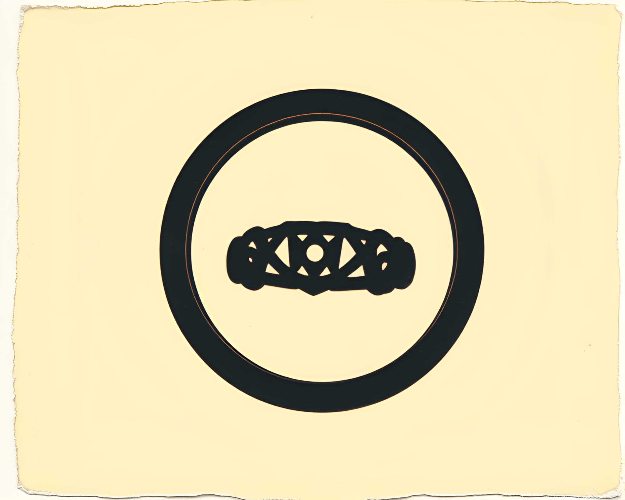 Vintage Ring Silhouette Polaroid Photo Illustration – free AI stock image
