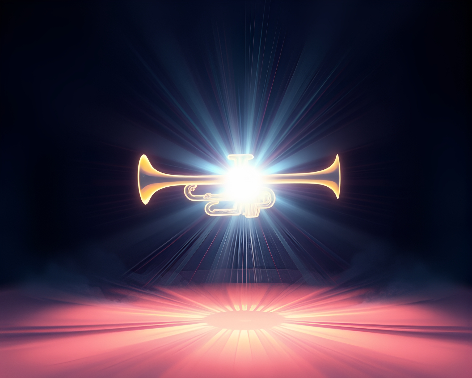 Phosphorescent Trumpet Glow Medical Illustration – free AI stock image