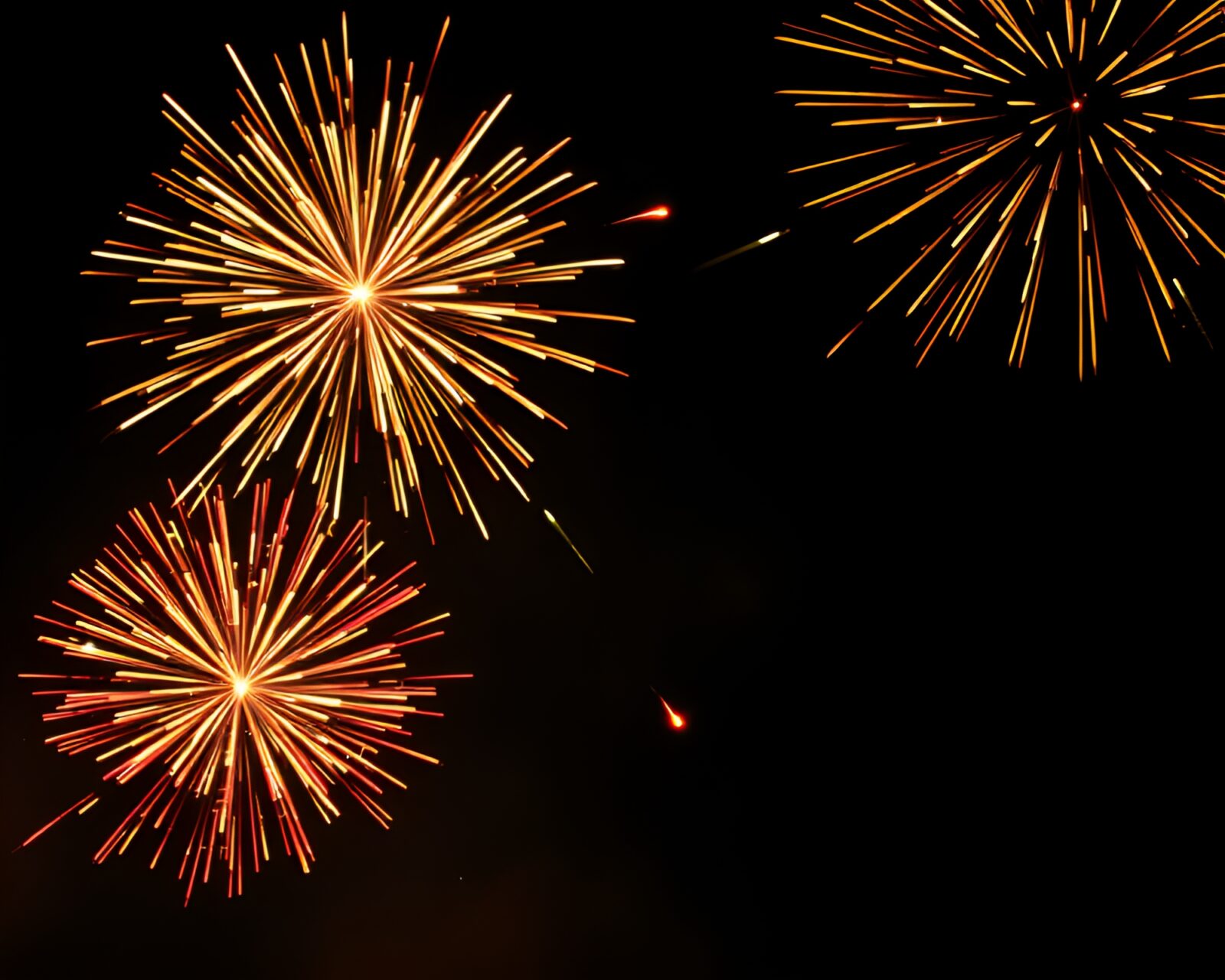 Abstract x-ray style of bursting fireworks with siren theme